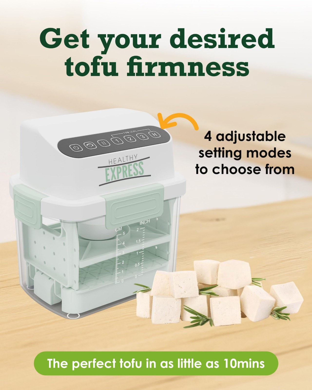 Electric Tofu Press – Automatic Firmness Control, 10-Minute Hands-Free Water Rem