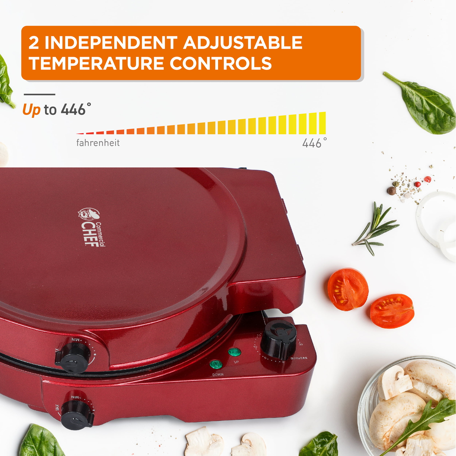 Countertop Pizza Maker Indoor Electric Countertop Grill Quesadilla Maker Timer