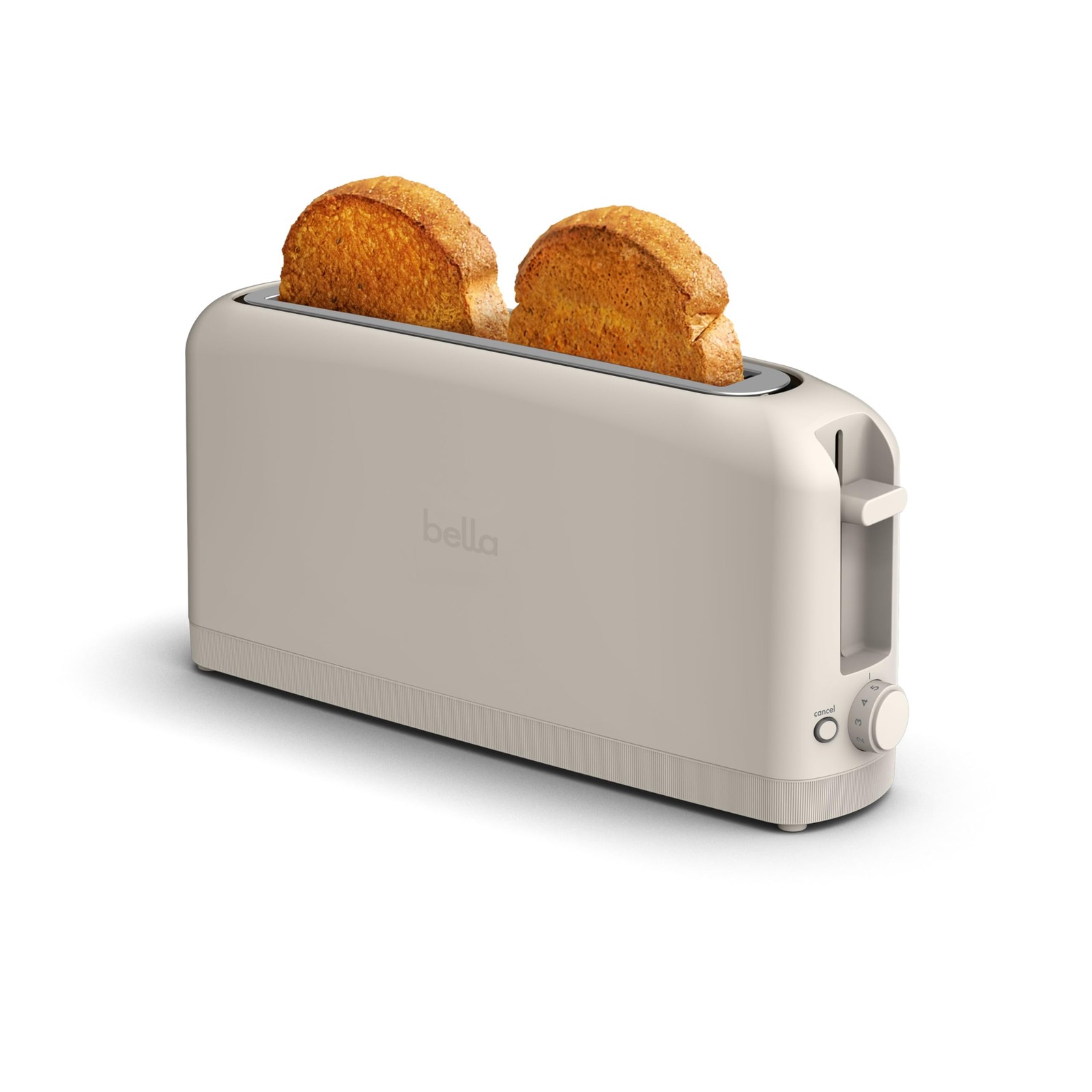 bella 2 Slice Slim Toaster, Fits-anywhere™ Kitchenware, 6 2 Slice, Oatmilk