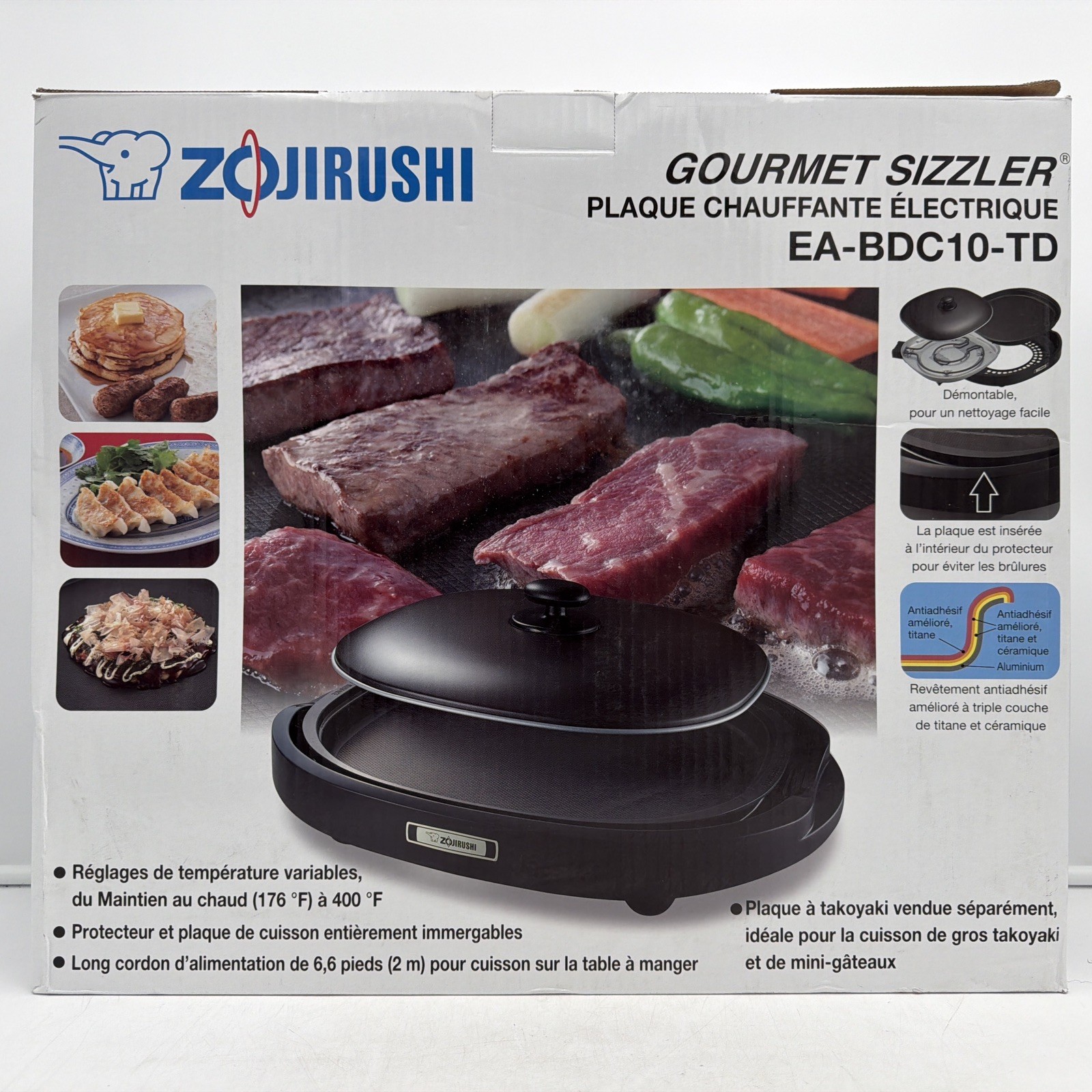 Zojirushi EA-BDC10-TD Gourmet Sizzler Electric Griddle, Dark Brown, BRAND NEW!