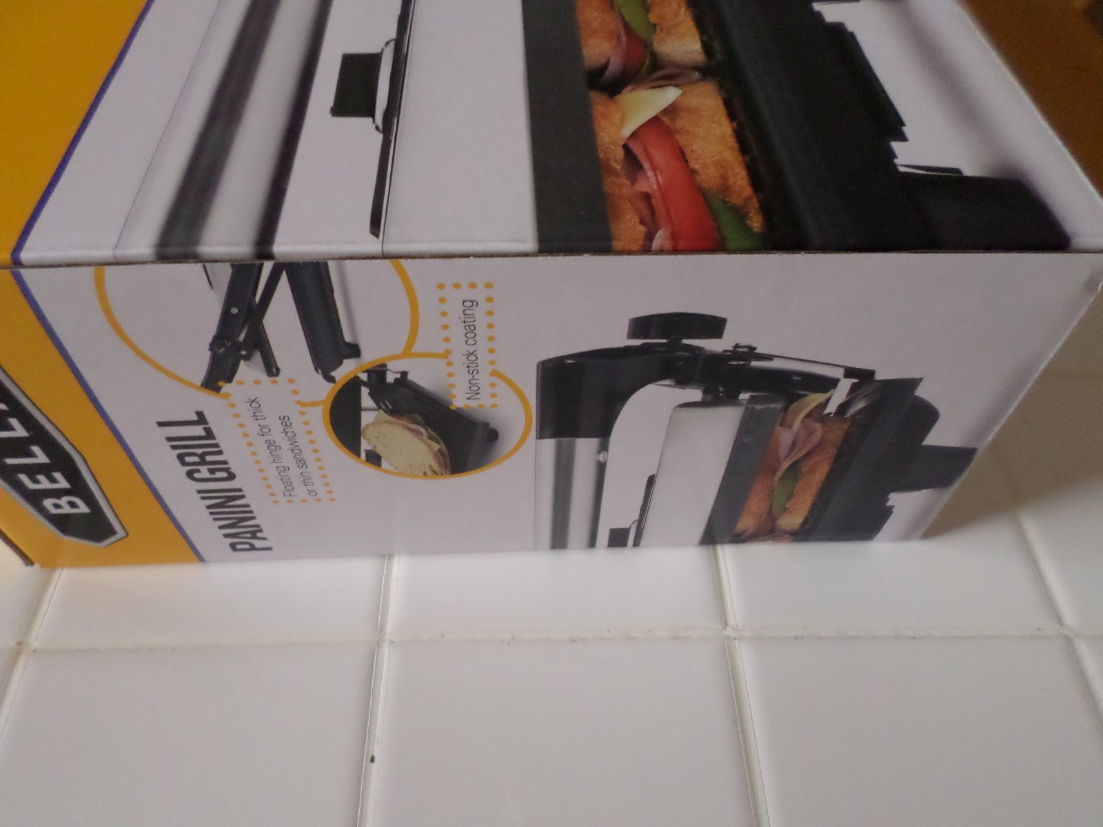 Bella Non-Stick Panini Grill Brushed Stainless Steel – Sensio 13267 – New