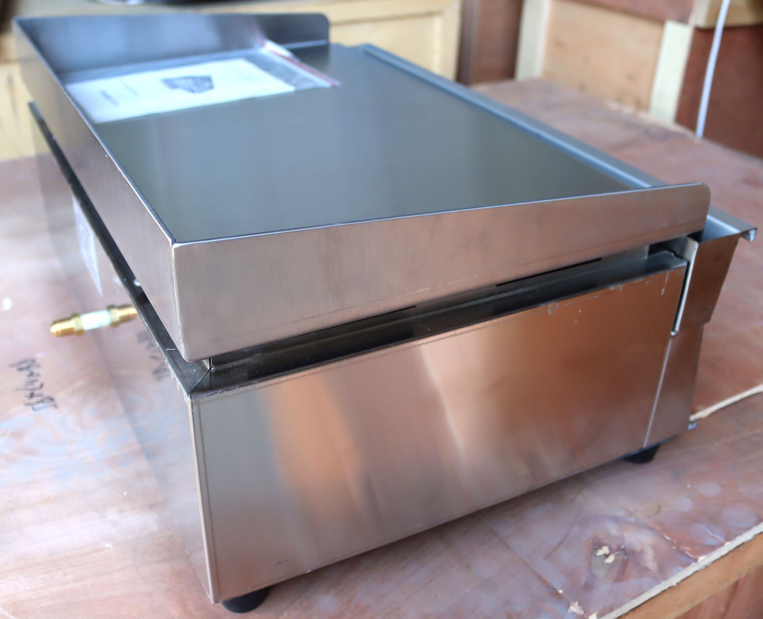PreAsion Commercial Grill Griddle LPG Countertop Griddle Flat Top Grill Hot Plat