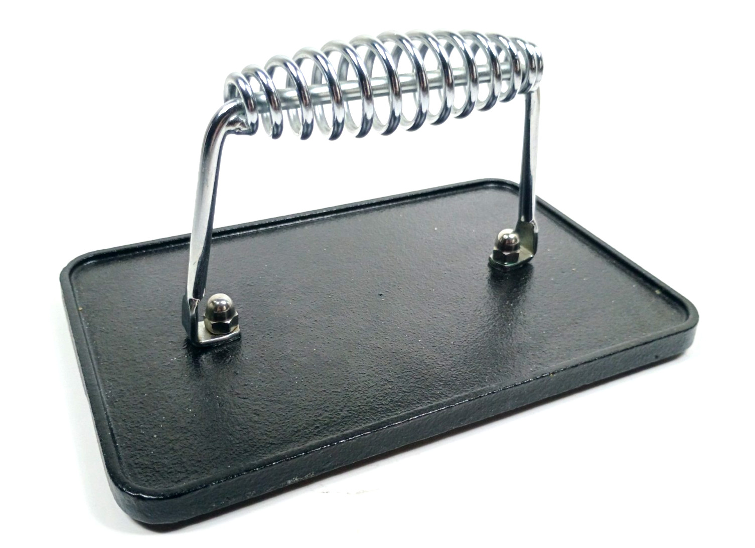 3 lb. Barbeque Cast Iron Burger Steak Grill Press Weight with Coil Handle.