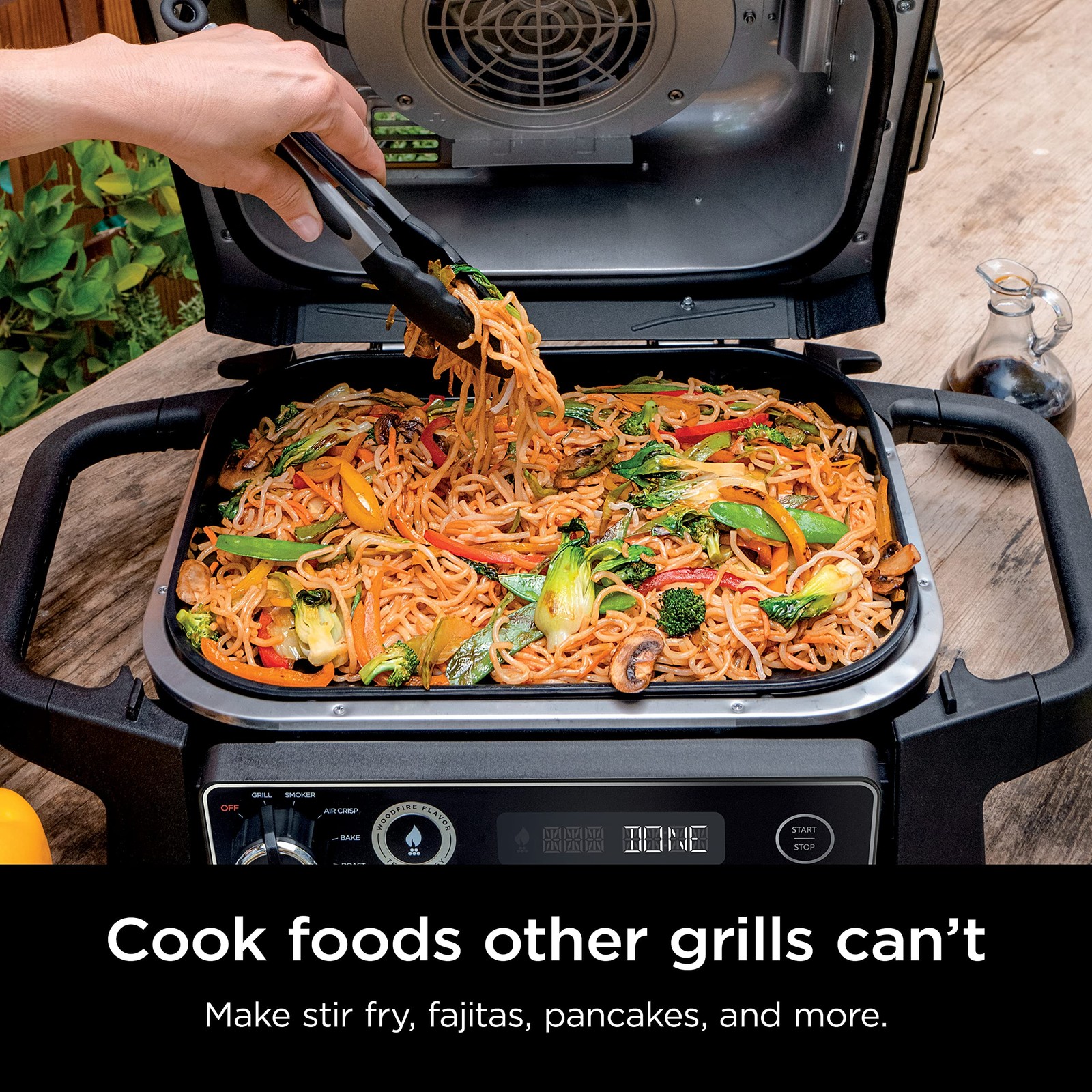 Ninja Woodfire Outdoor Flat Top Griddle Plate For Og700 Series Black Gray