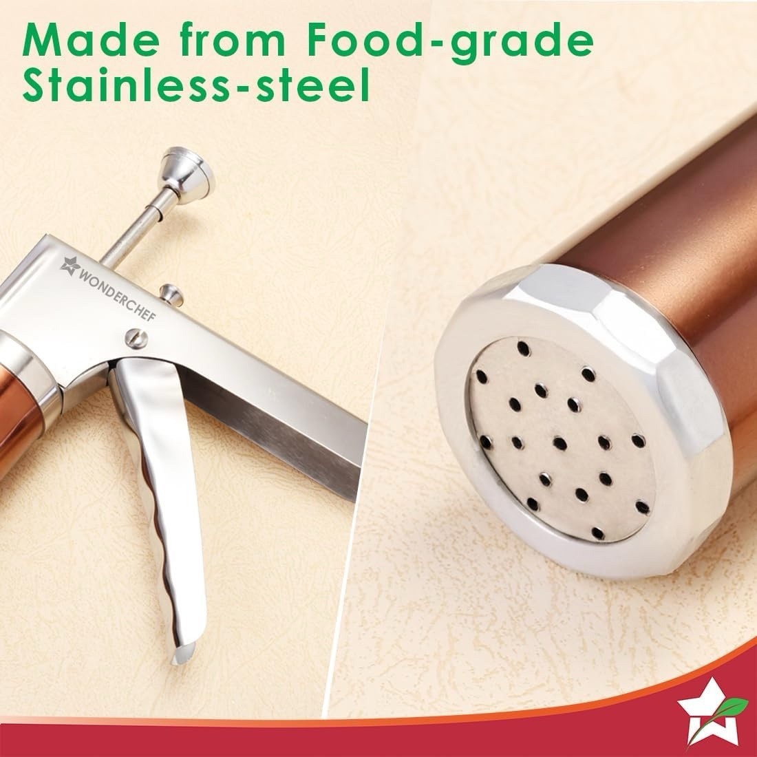 Stainless Steel Namkeen Sev Maker Chakli Murukku Press 12 Shapes