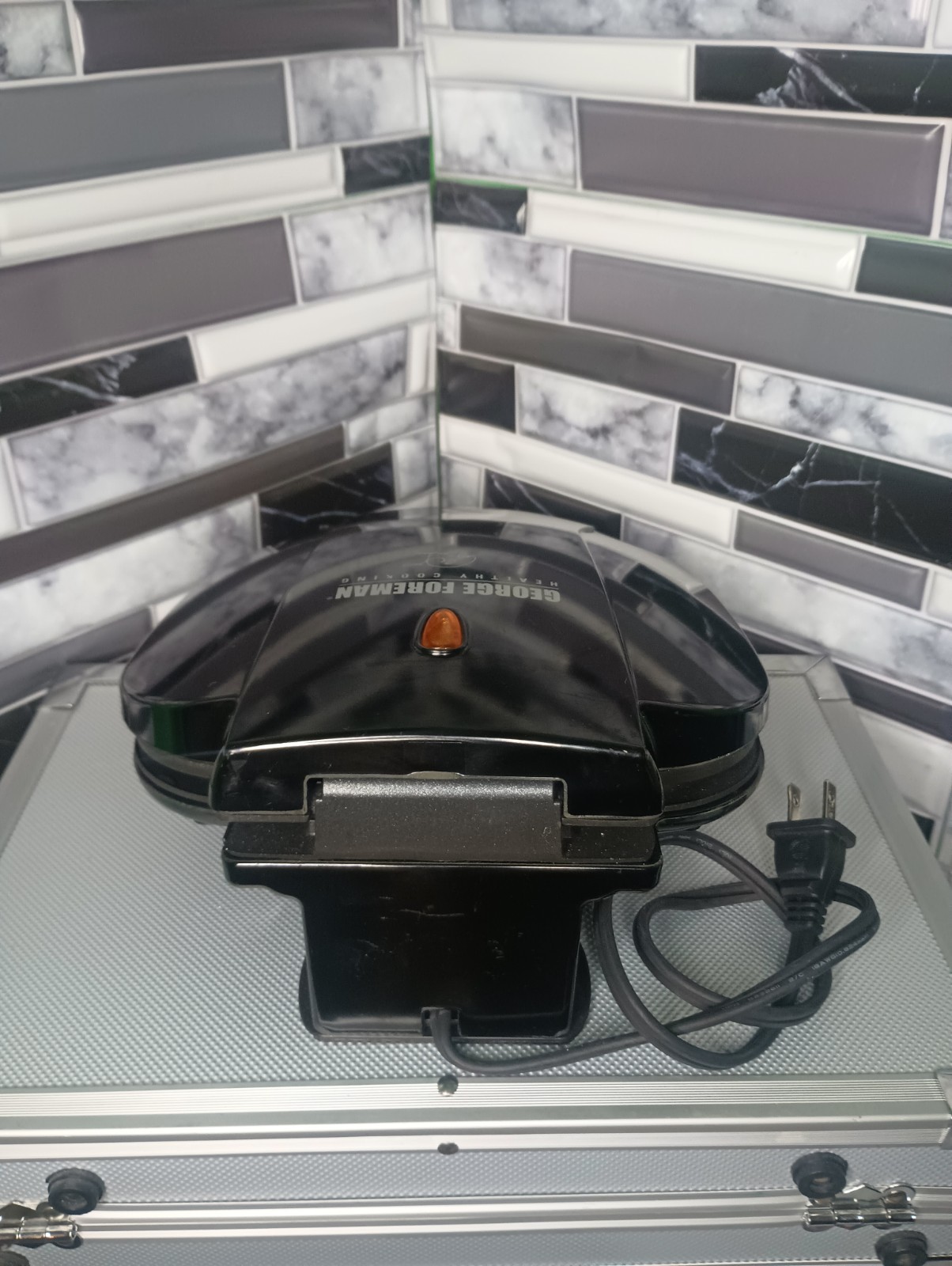 George Foreman GR0036B Grill Electric Indoor Non- Stick Grill Tested Working