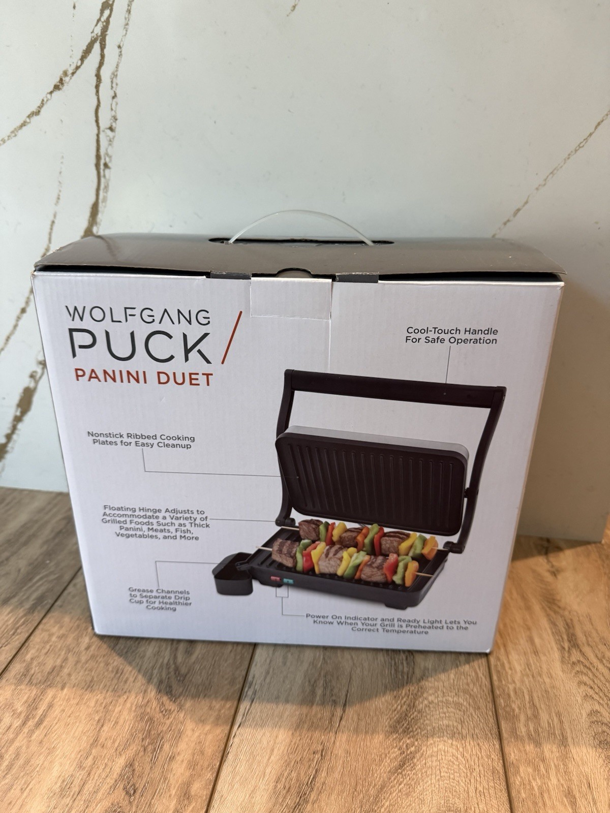 Wolfgang Puck Panini Duet Grill SWPGP020-IT New Damaged Box Sandwich Maker