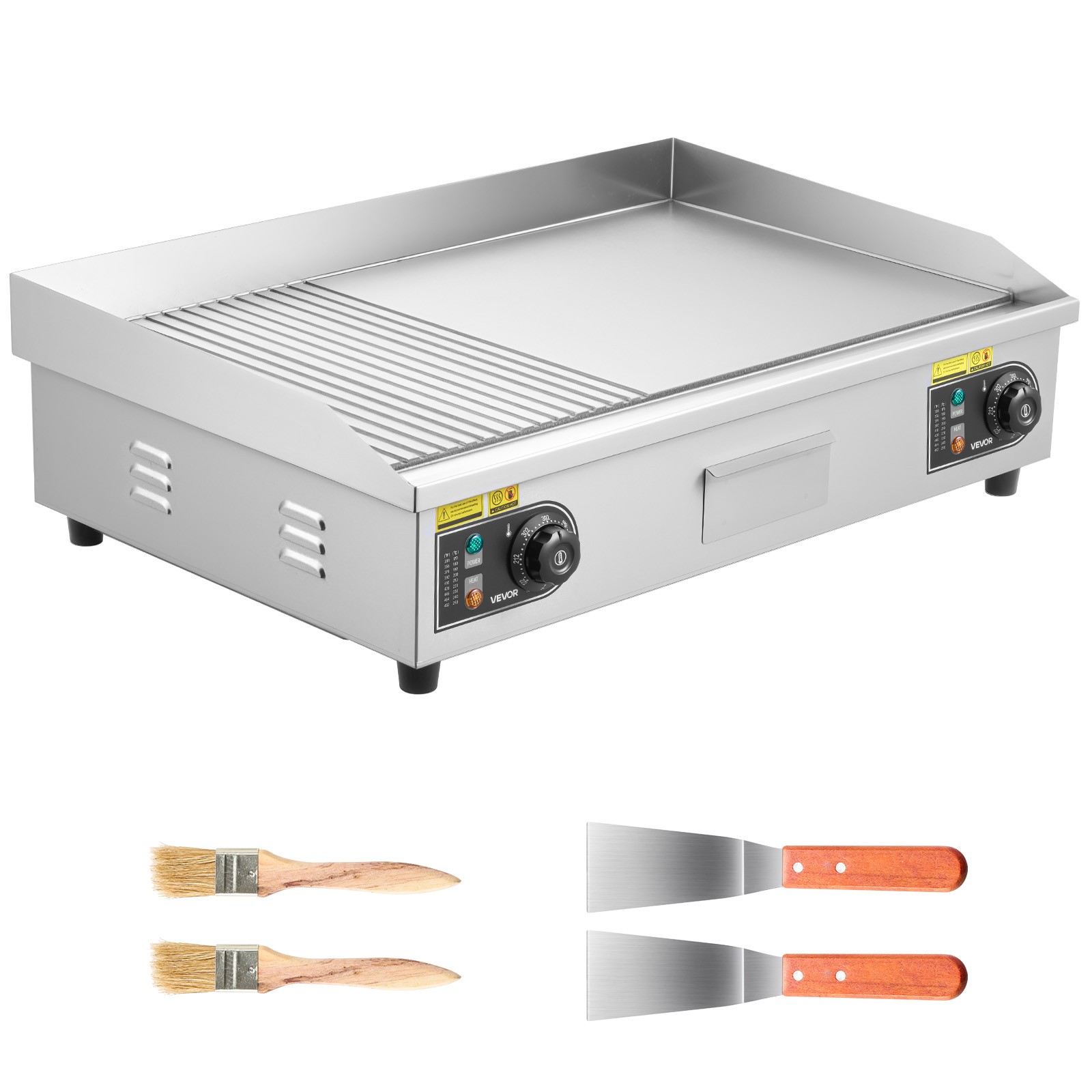VEVOR Commercial Electric Griddle Half Flat Grill 28.54 x 15.75 in(NO PLUG)