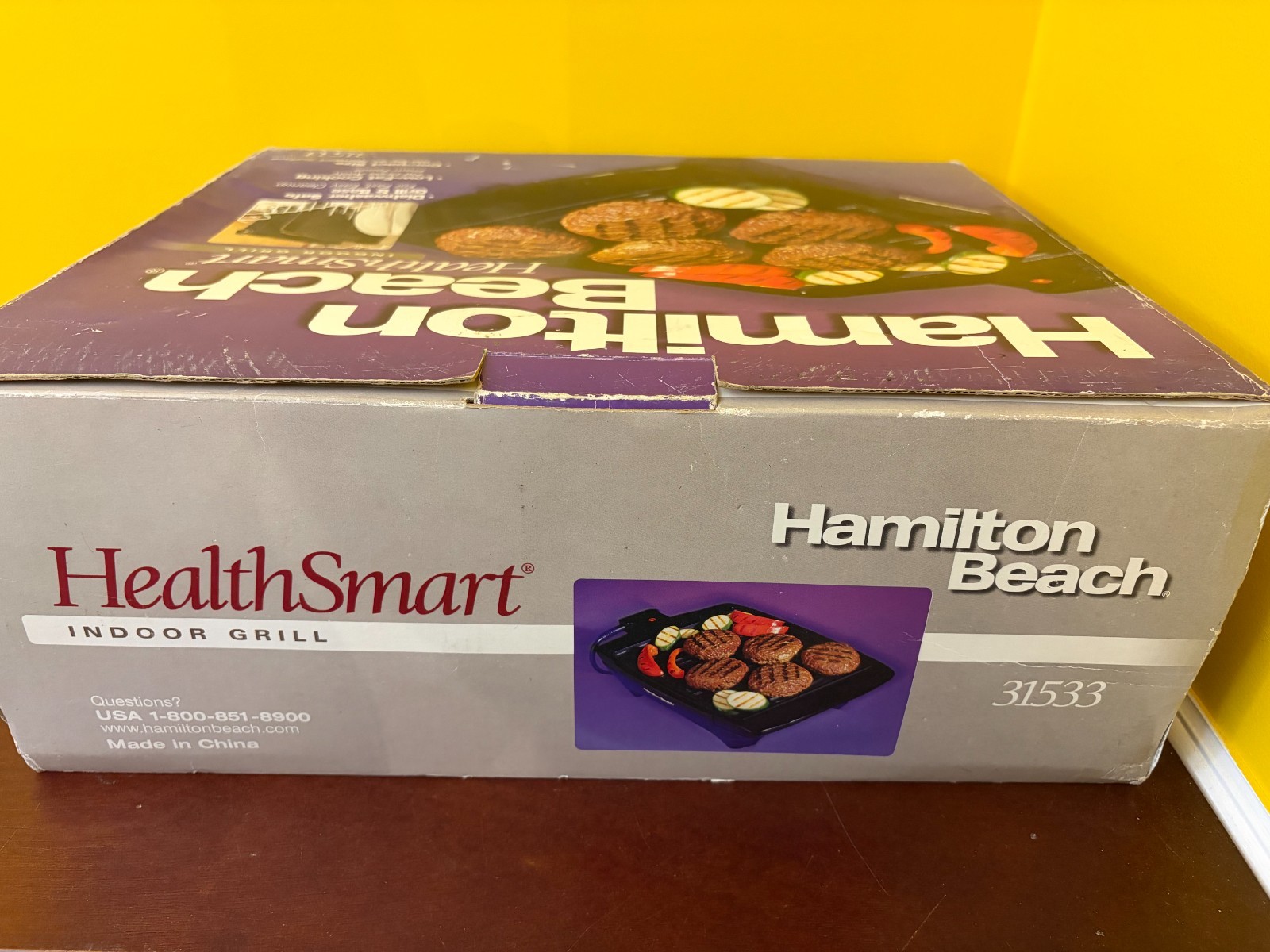 New Vintage Hamilton Beach Health Smart Indoor Grill & Base 100 Sq. Inch #31533
