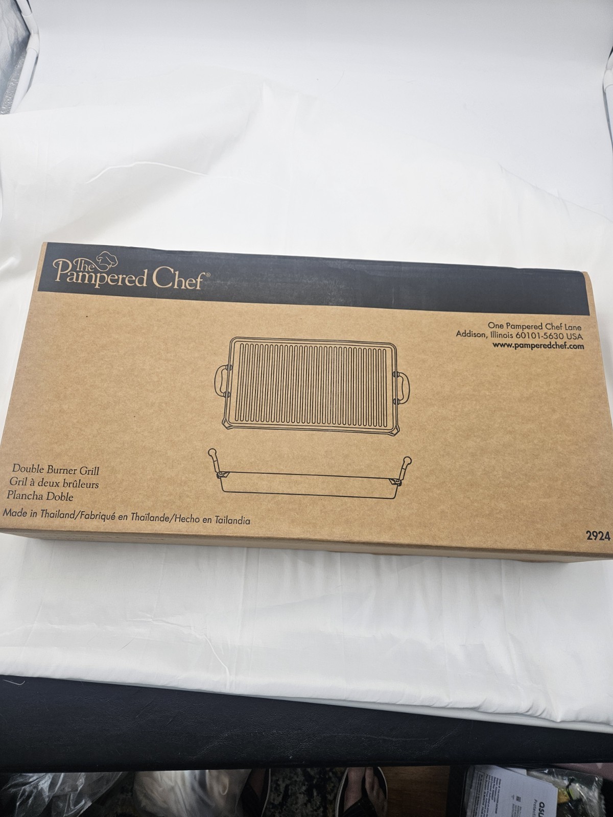Pampered Chef Double Burner Grill Retired 2924 New Sealed Old Stock