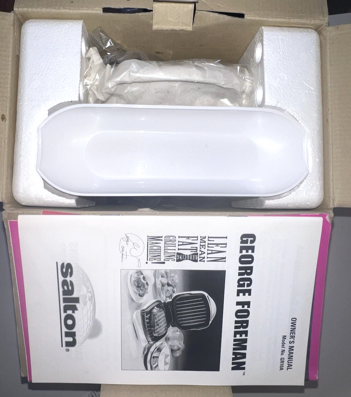 NEW George Foreman Lean Mean Fat Reducing Grilling Machine GR10AWHT White