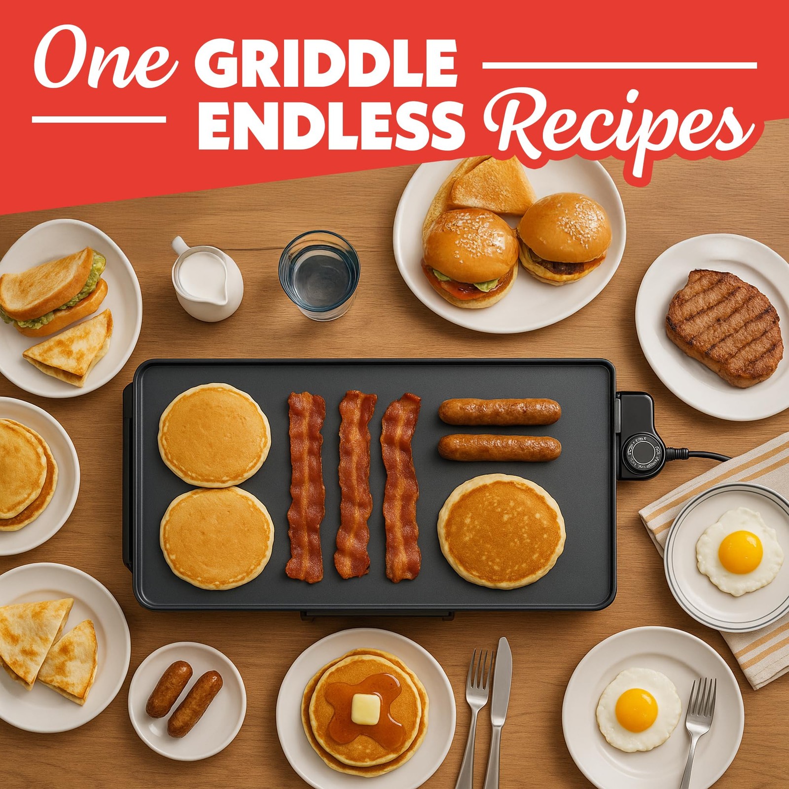 Gourmia 22 Inch Xl Electric Griddle Pan – Nonstick Extra Large Flat Top Ceramic