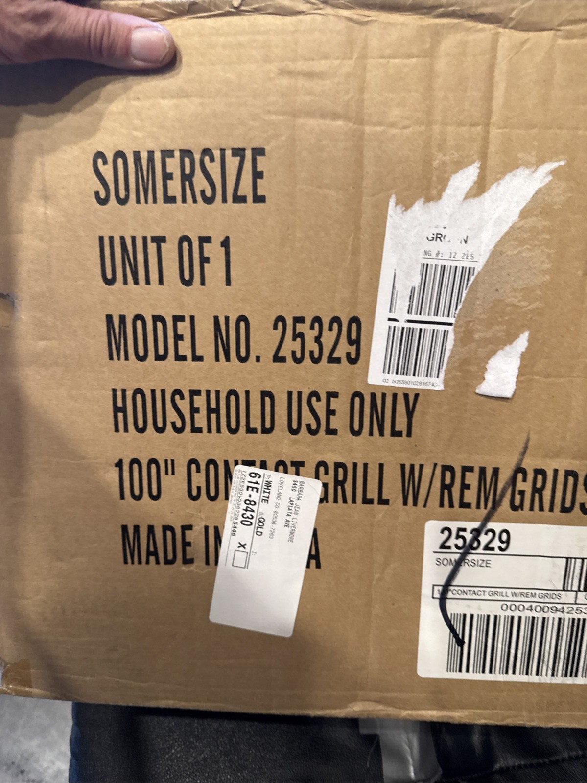 NIB Hamilton Beach Somersize 100″ Contact Frill w/Removable Grids25329