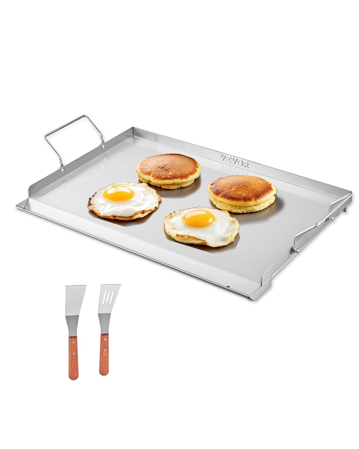 VEVOR 23×16 in Flat Top Griddle Stainless Steel Universal BBQ Grill Pan Cookware