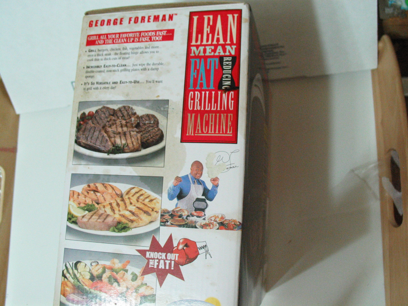 George Foreman Grill Non-Stick Coating White New in Open Box