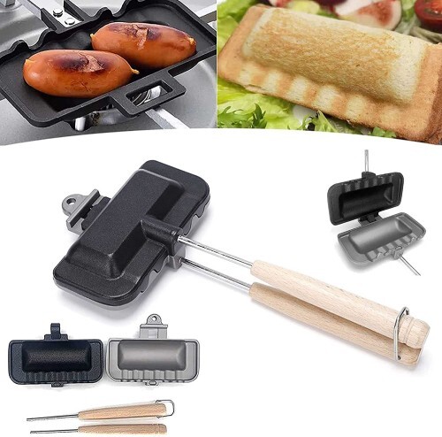 Non-stick Sided Baking Pan Aluminum Alloy Frying Pan Sandwich Maker
