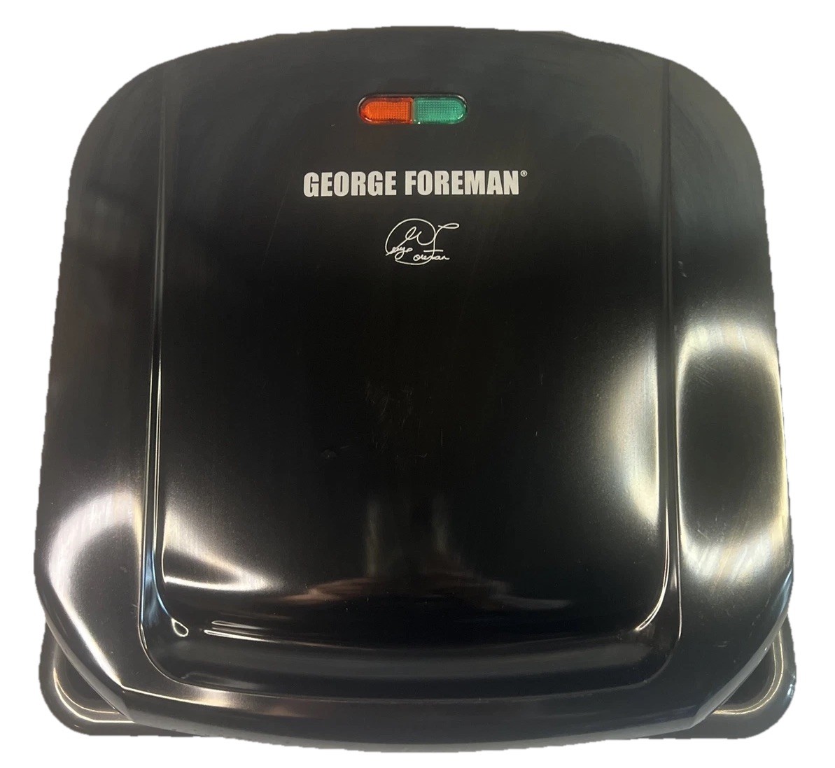 George Foreman 4-Serving Removable Plate Grill Panini Press Black Tested Works