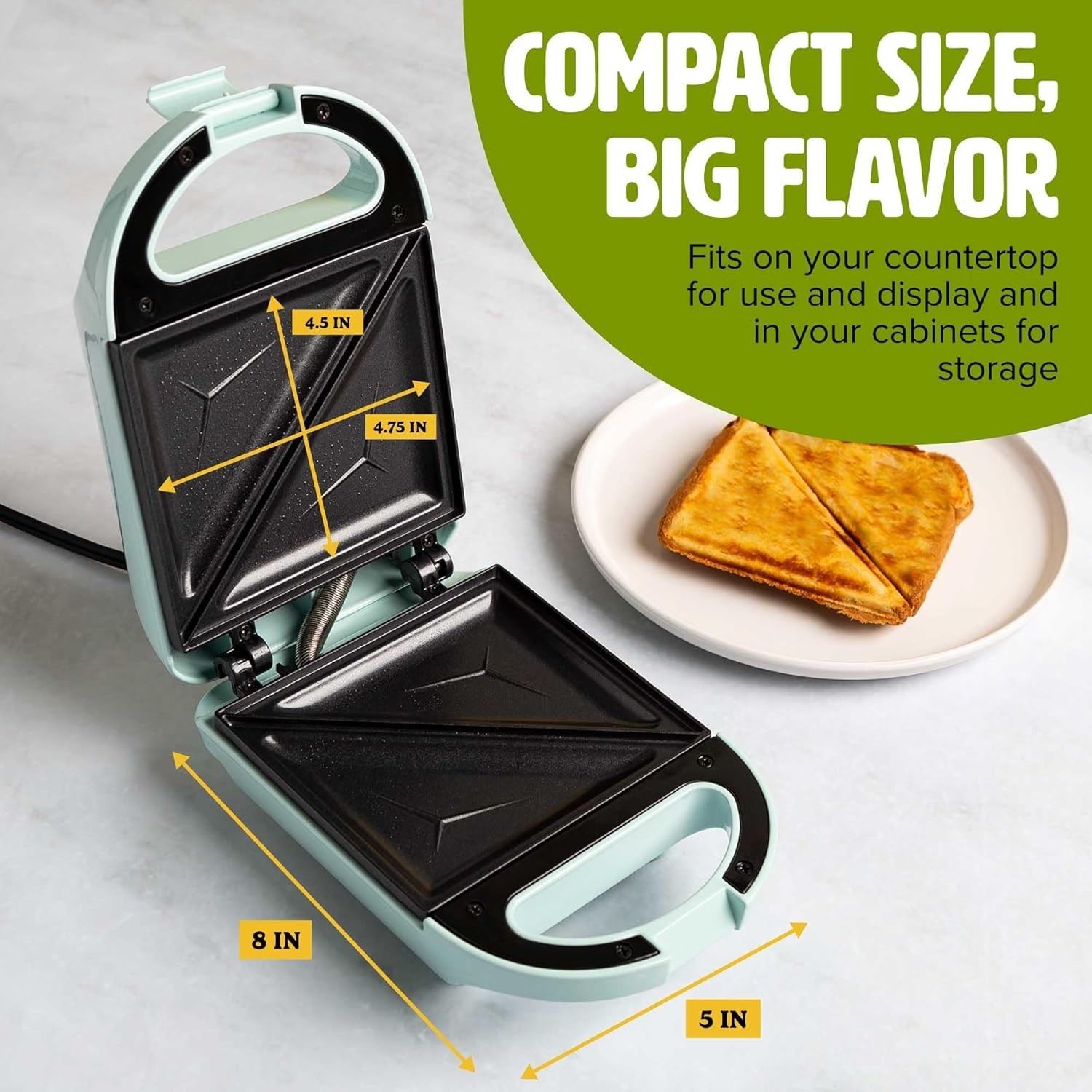 Mini Sandwich Maker 600W – Perfect for Paninis, Desserts, and Easy Cleanup