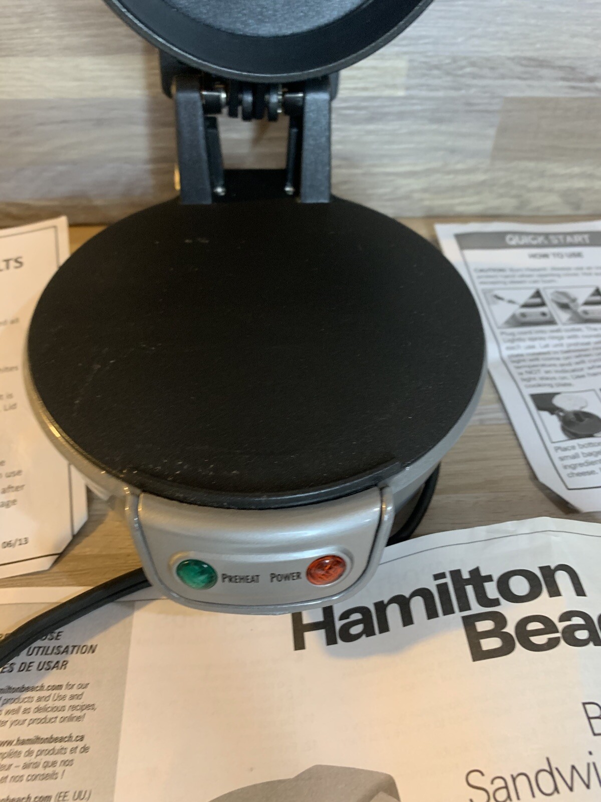 Hamilton Beach Breakfast Sandwich Maker New/ No Original Box.