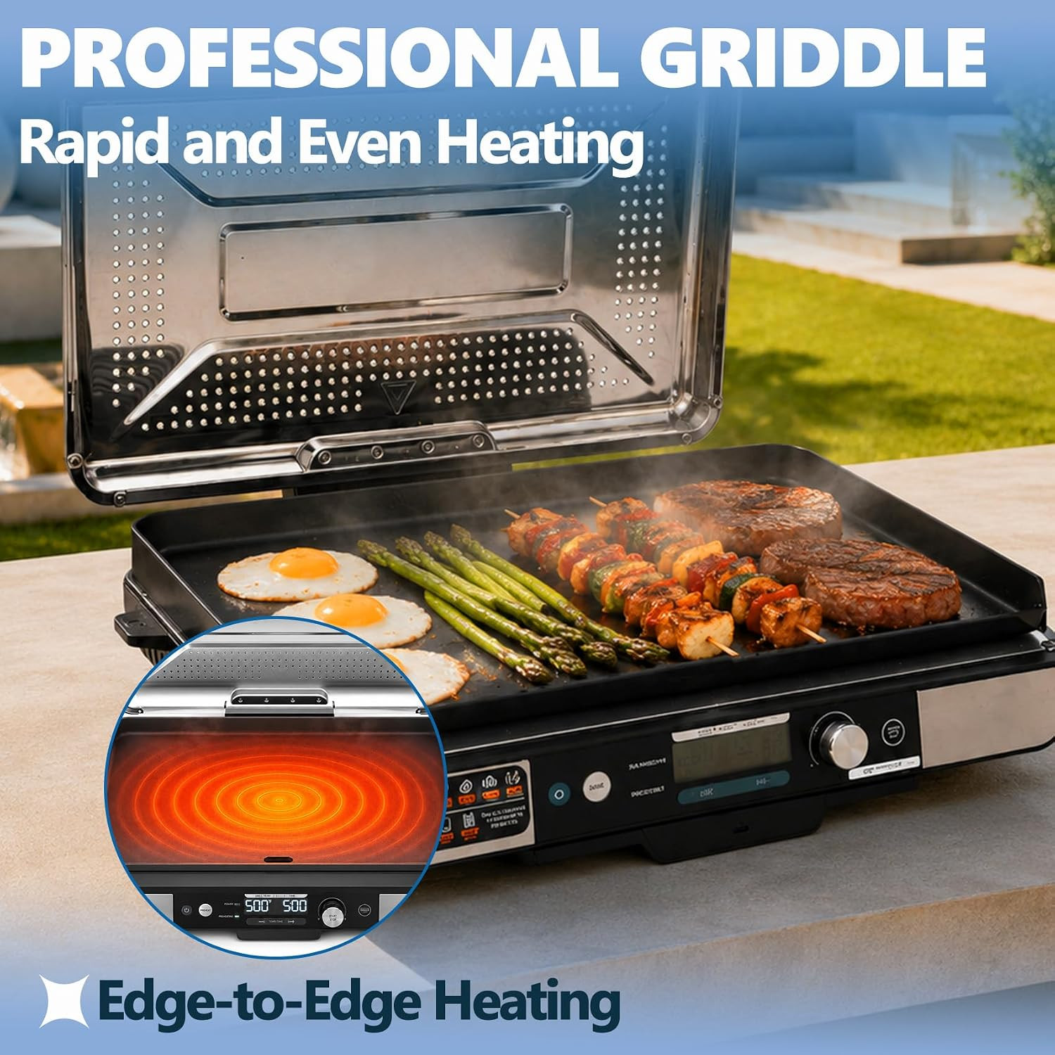 Sizzle Pro XL Nonstick Griddle Plate for Ninja GX101 Indoor Grill