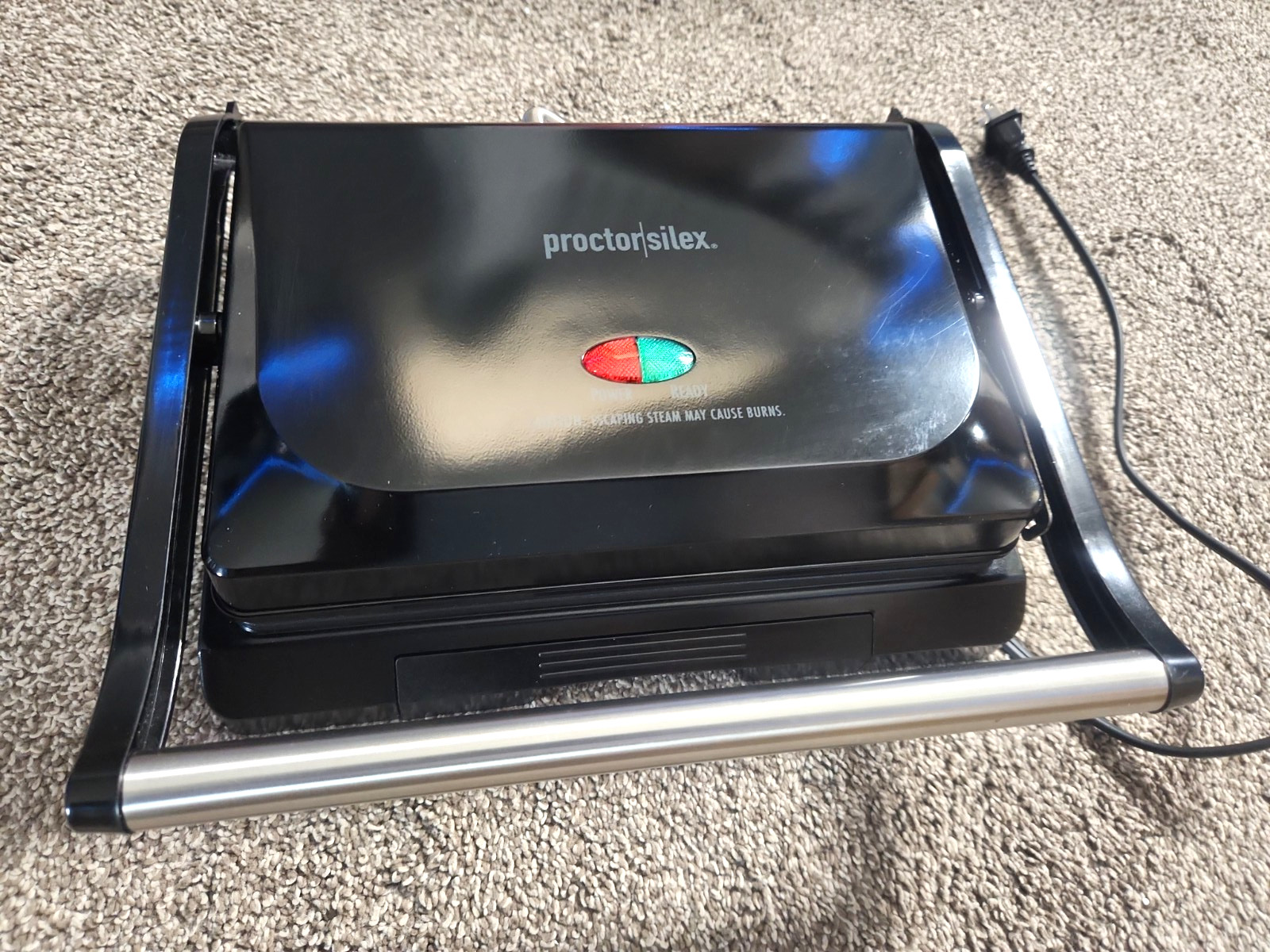 Proctor Silex Panini Press & Compact Grill, Nonstick Plates, 25440MN