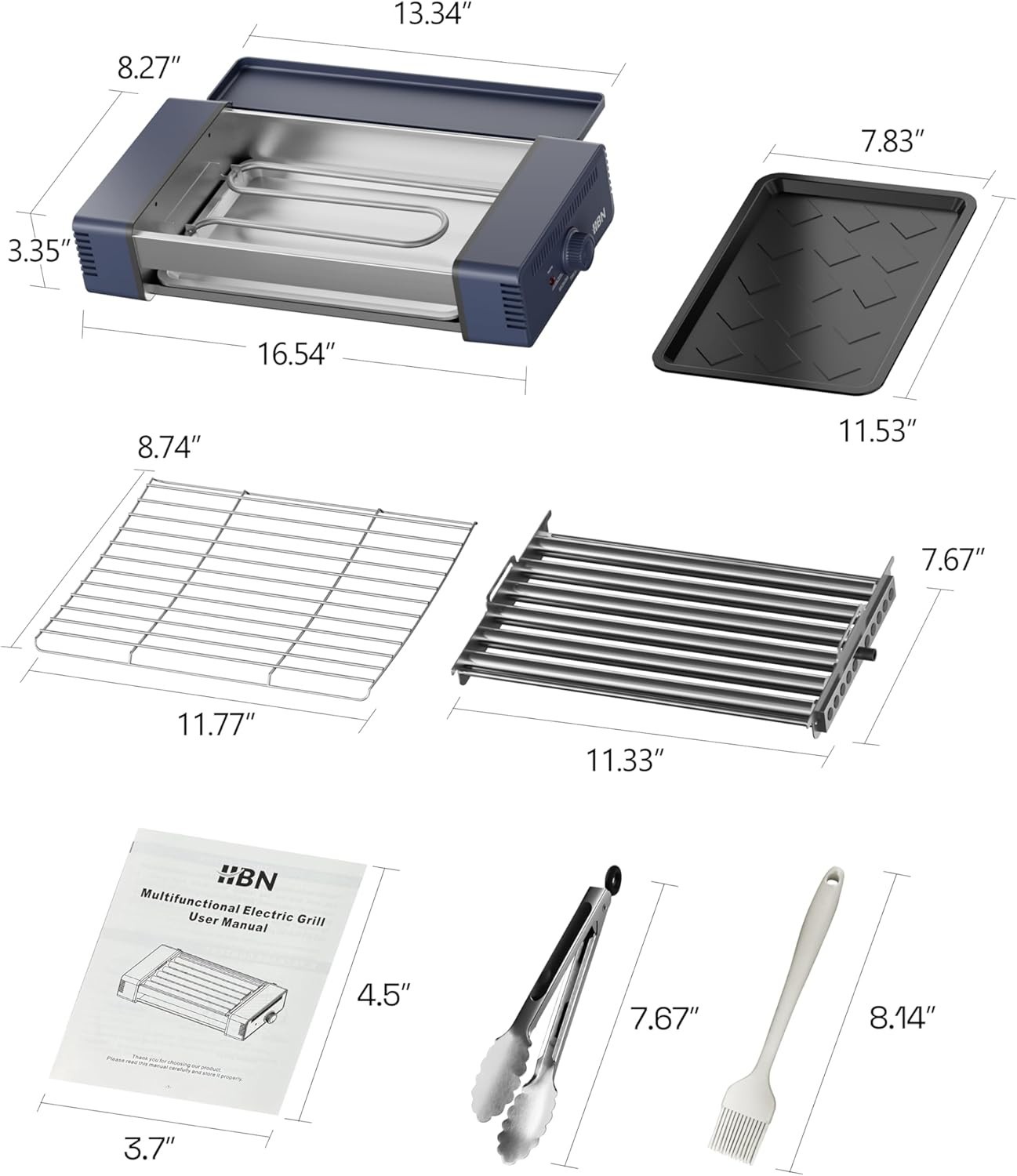 3 in 1 Smokeless Indoor Grill and Electric Griddle Korean BBQ