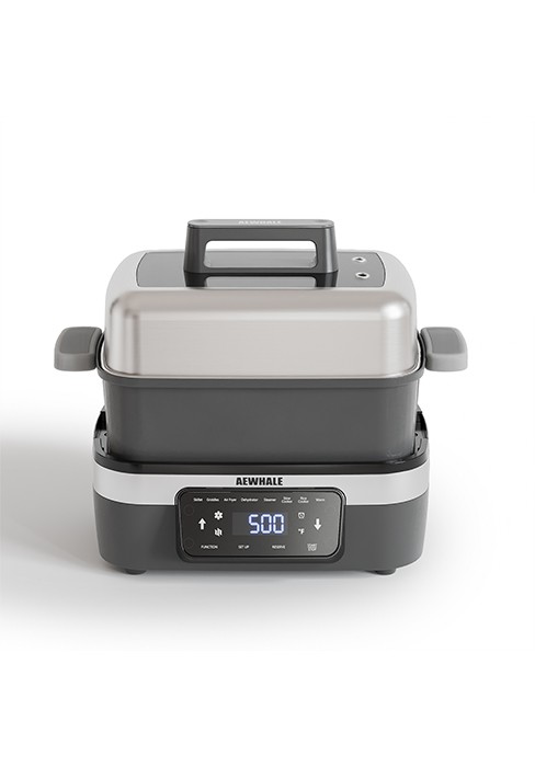 3-in-1 Multifunctional Electric Grill,Electric Skillet Nonstick with Lids 1400W