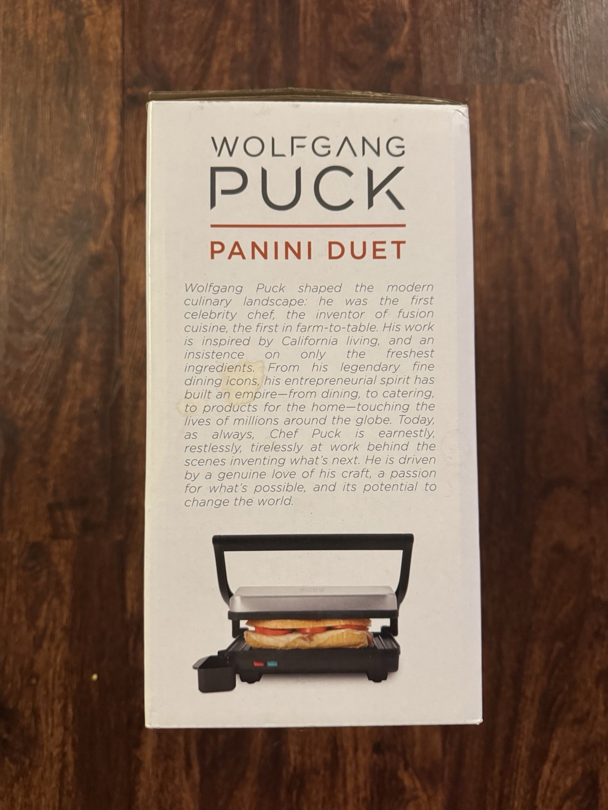 Wolfgang Puck Panini Duet Nonstick Stainless Steel Panini Maker New in Box