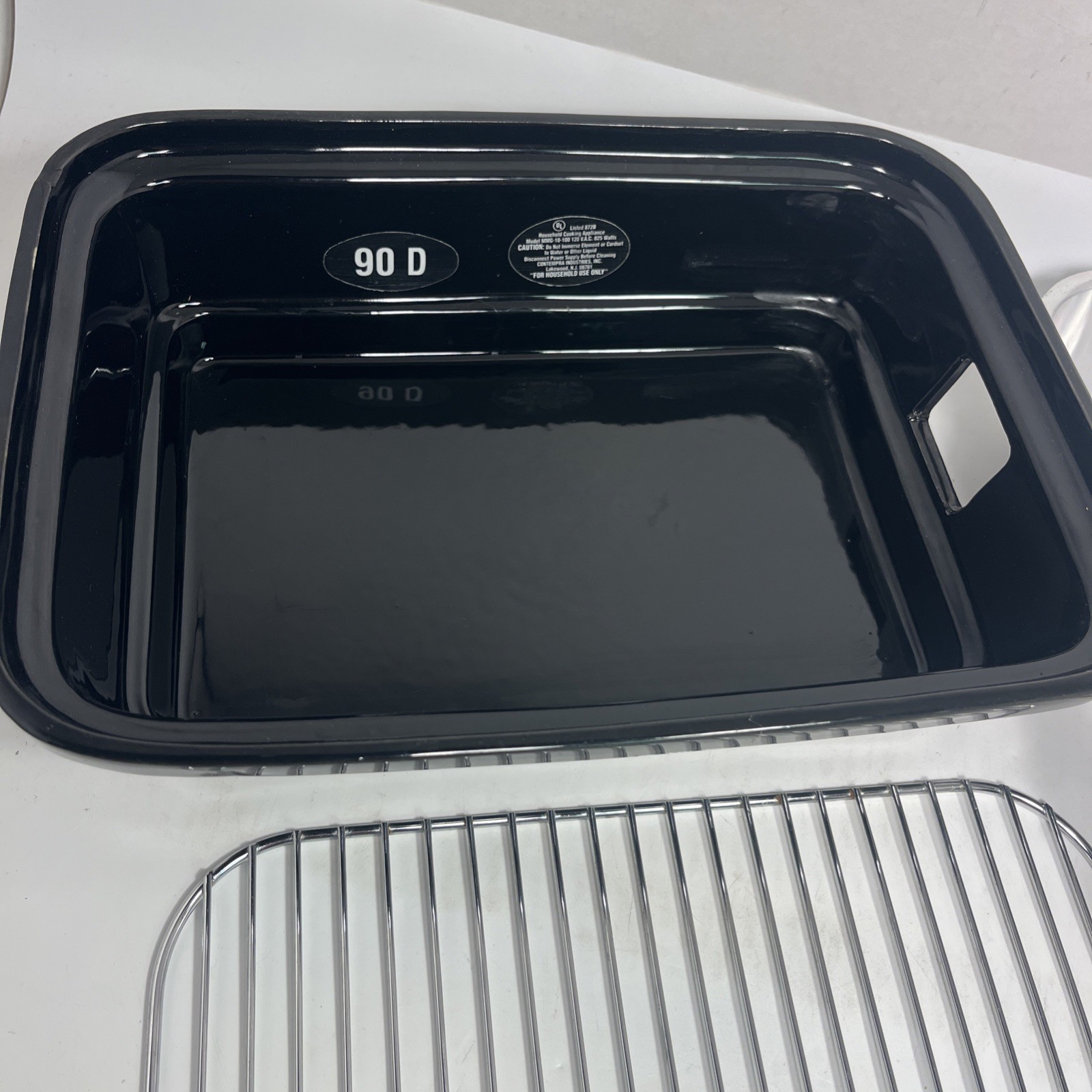 Nice Vintage Contempra Electric Indoor Grill•ette Model MMG-10-100 Classic Black