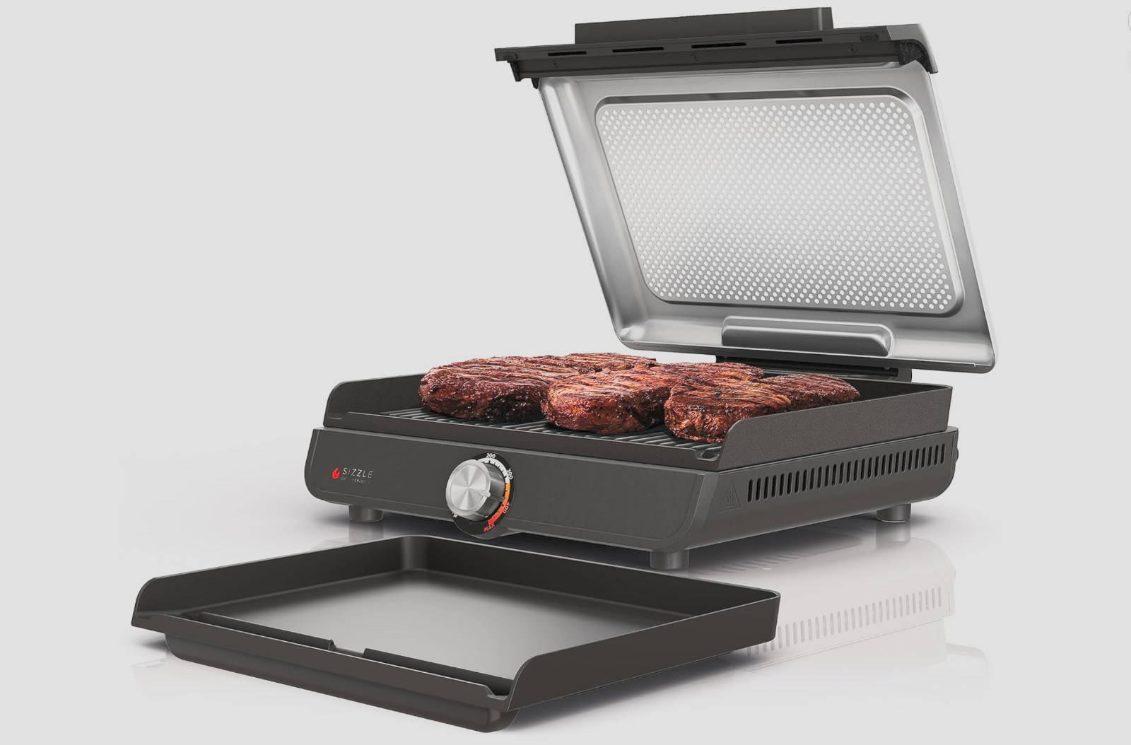 Ninja GR101 Sizzle Smokeless Indoor Grill & Griddle – NEW
