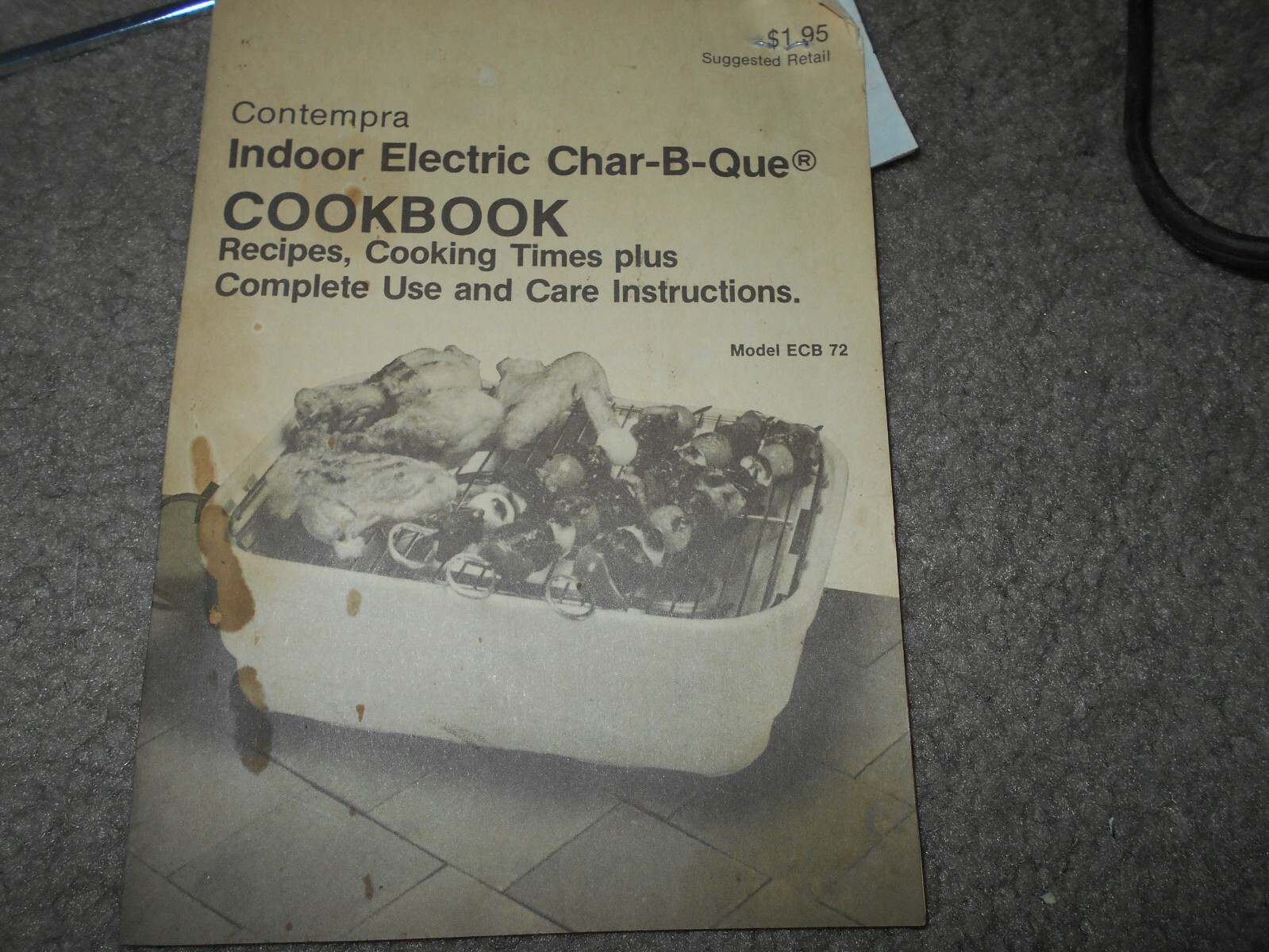 Pre-owned Vintage Contempra Electric Indoor Stoneware Grill-ette ECB 72 No Box