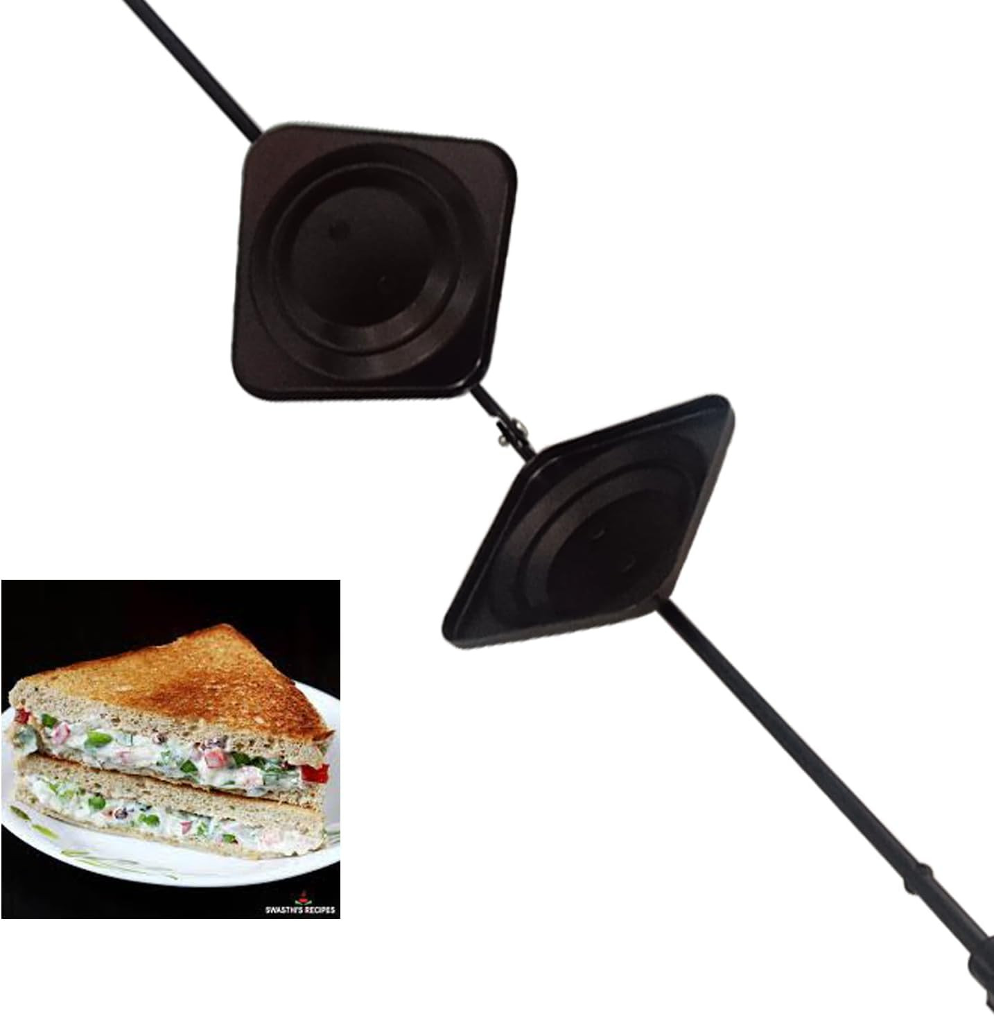 Sandwich Maker Toaster Sandwich Pan Nonstick Coating Gas Sandwich Hand Toaster