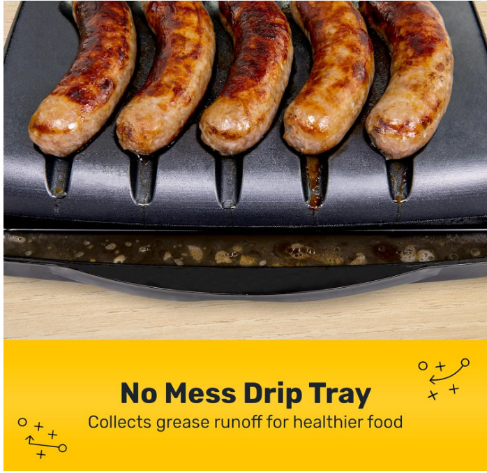 Carry H… Game Day Sausage and Brat 5 Link Electric Grill with Oil Drip Tray