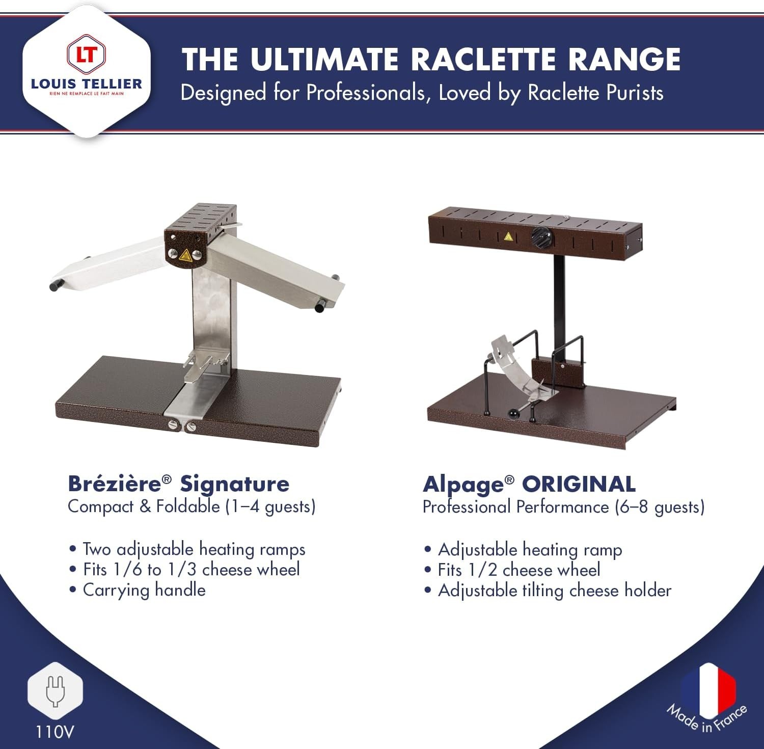Alpage Commercial Raclette Cheese Melter – Adjustable Heating and Made in France