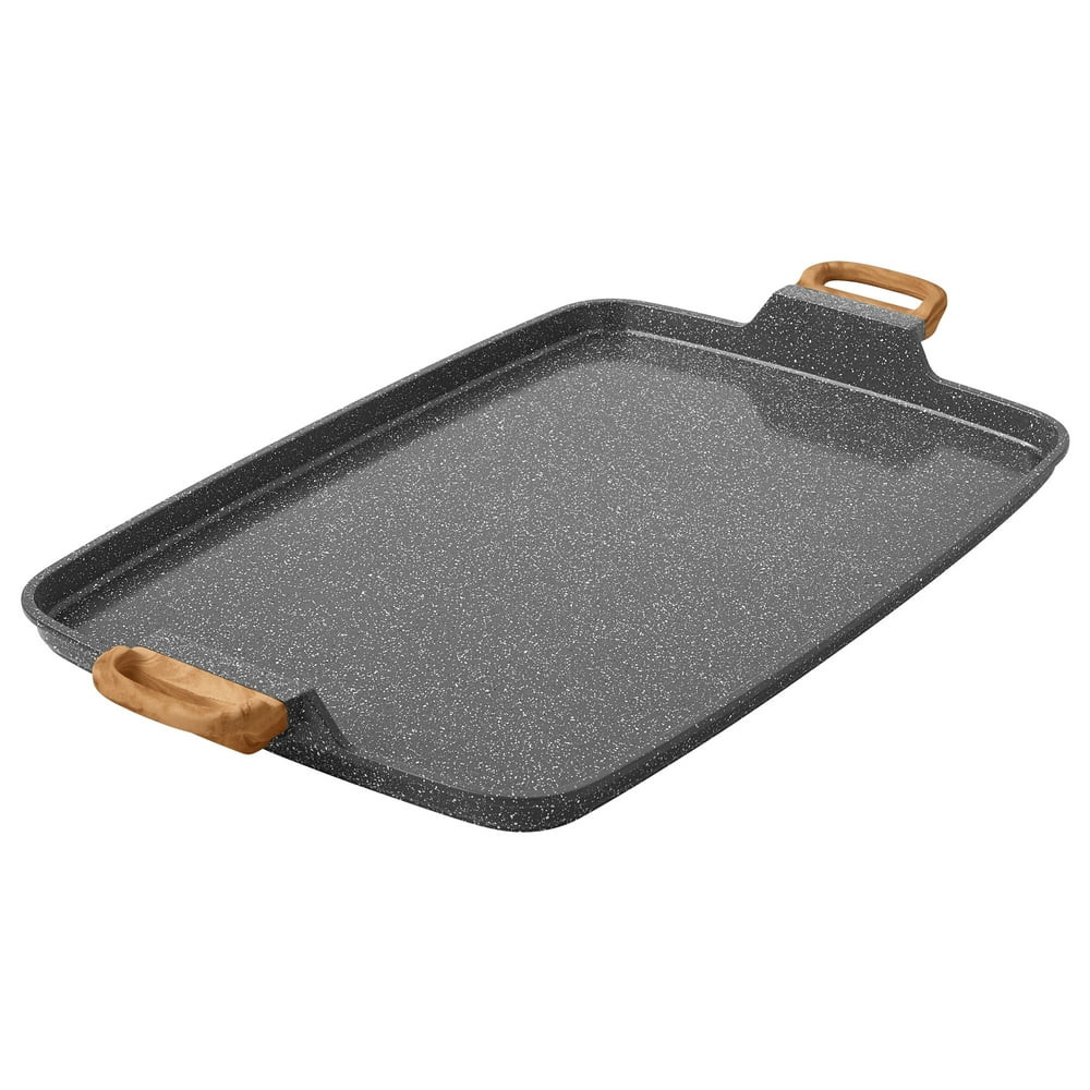 Cast Aluminum Non-Stick Griddle Flat Top Cooking Kitchen Grill Portable 12″X18″