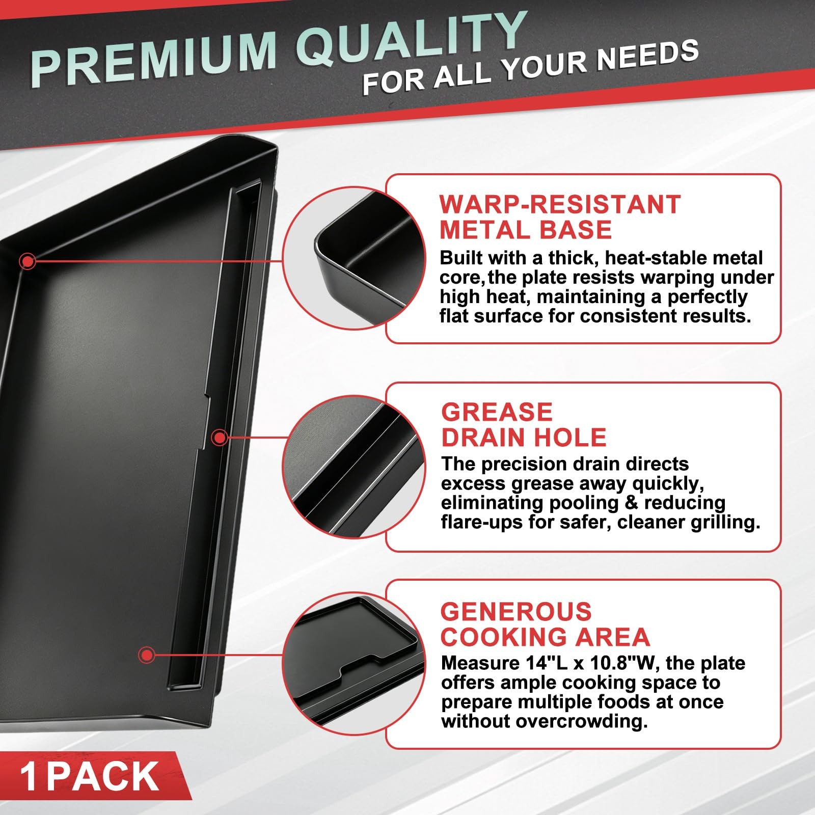 WEBROIL GR101 14″x10″ Griddle Plate Ninja Sizzle
