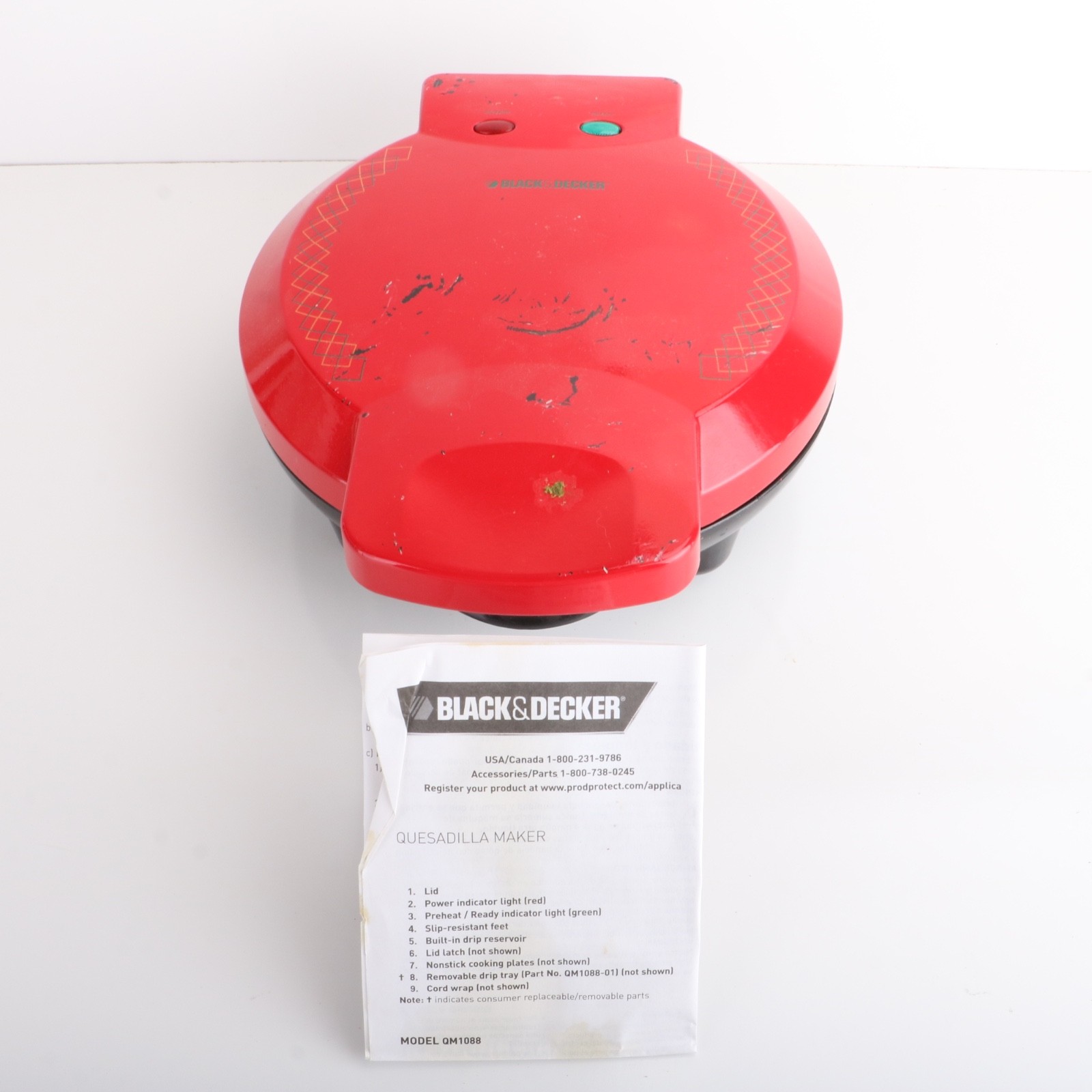 Quesadilla Maker Black & Decker Red QM1088