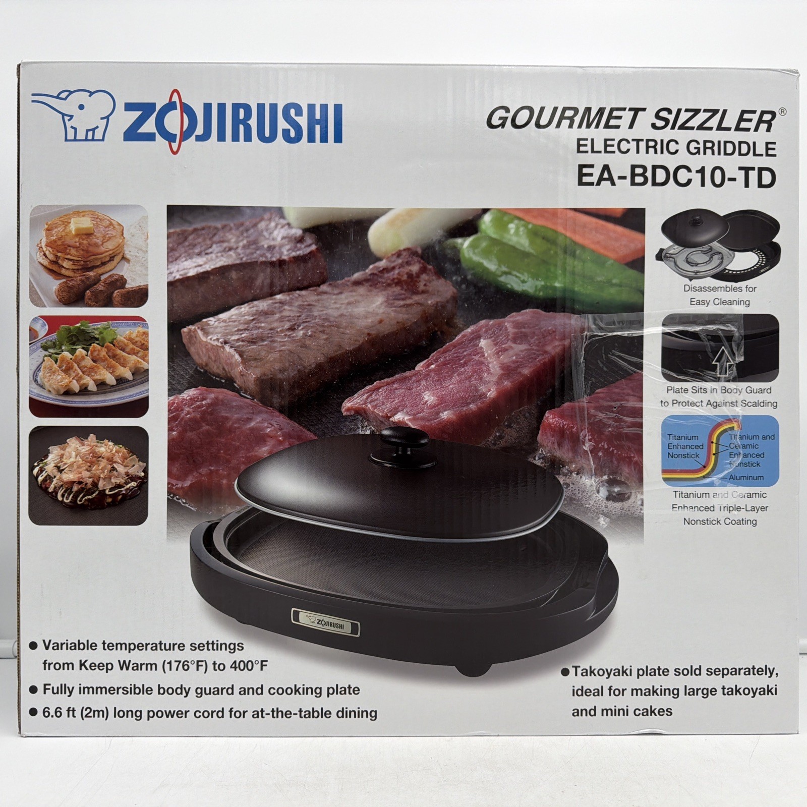 Zojirushi EA-BDC10-TD Gourmet Sizzler Electric Griddle, Dark Brown, BRAND NEW!