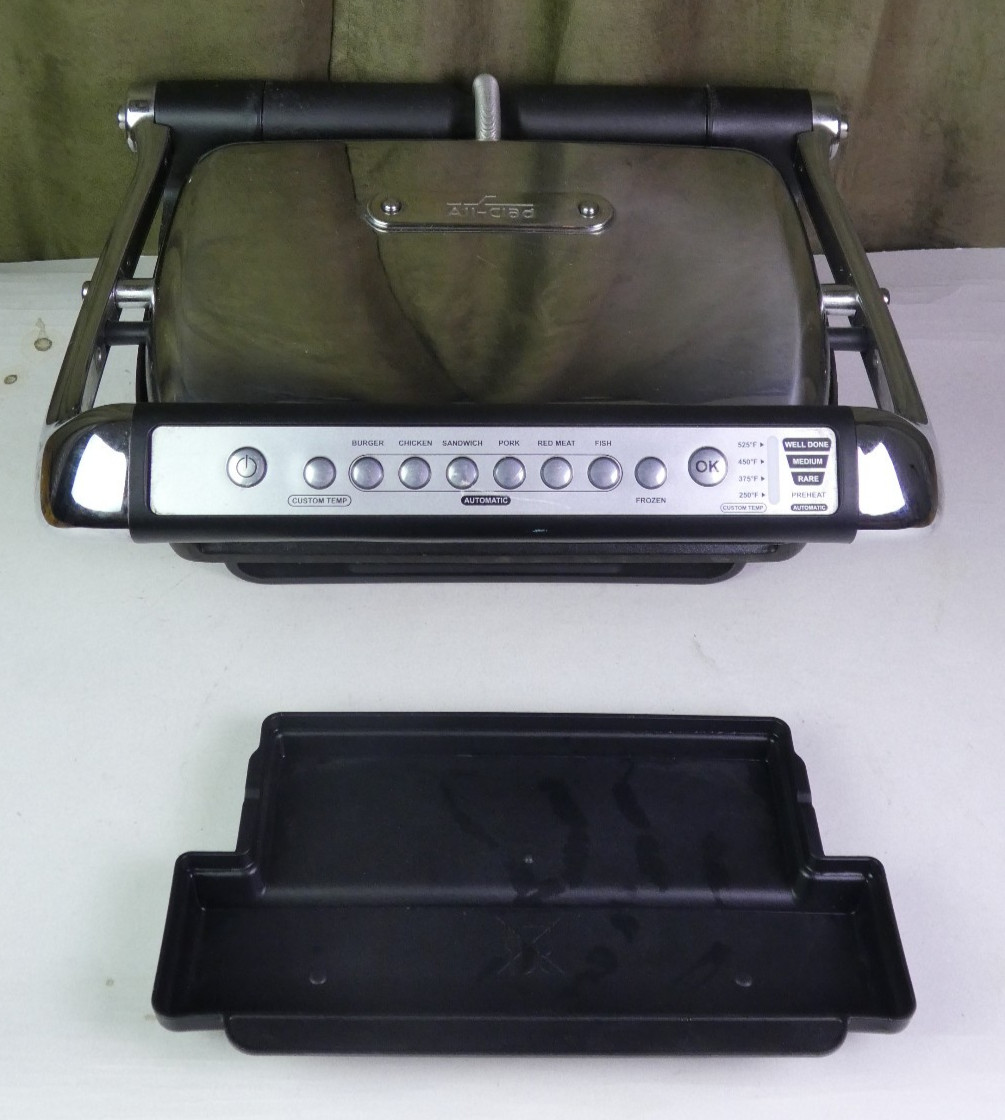 ALL CLAD Electric Stainless Steel Tabletop Meat Grill w/Autosense – 8358s1