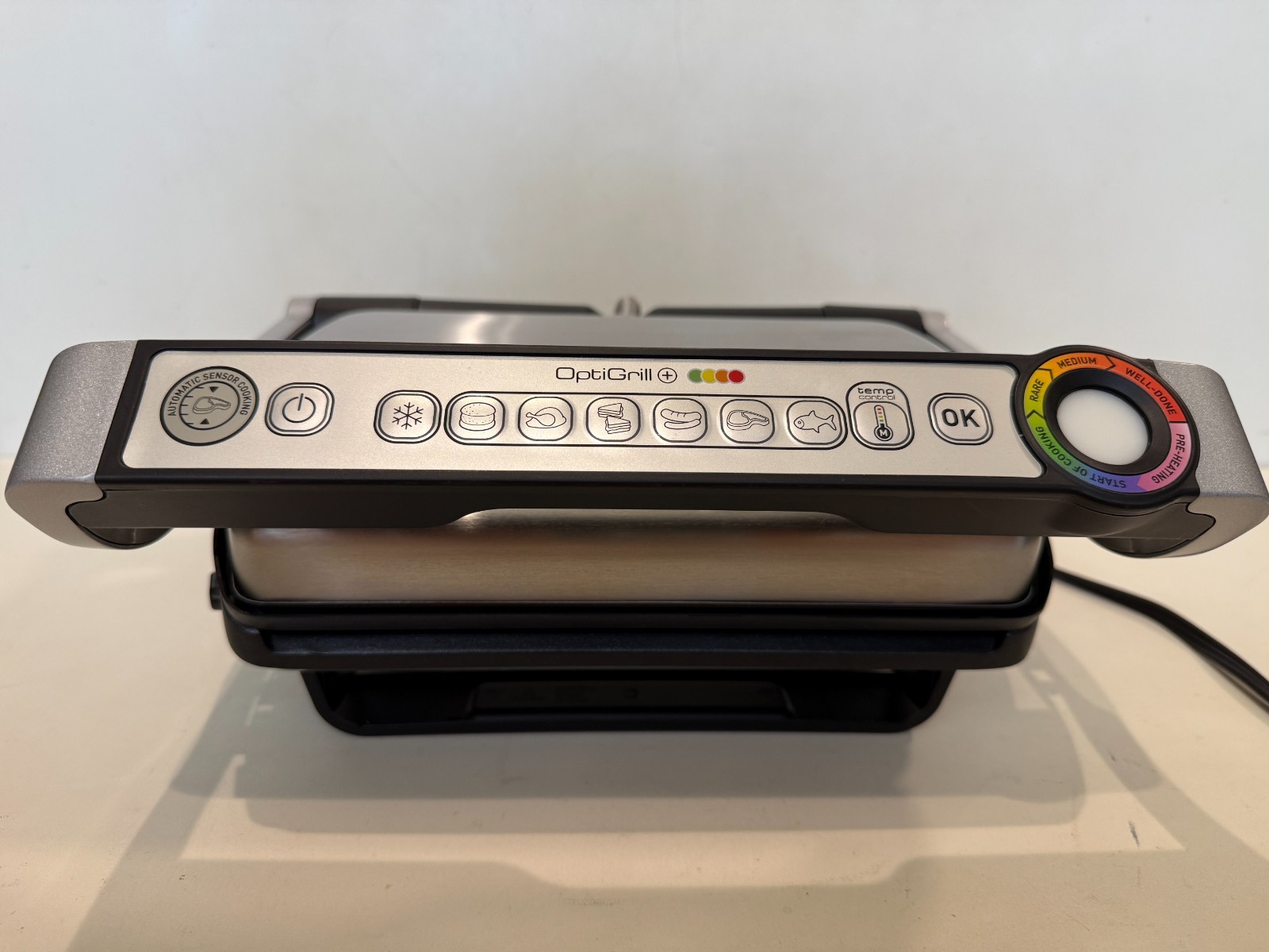 T-fal OptiGrill+ GC712D54 Indoor Electric Smart Grill Automatic Sensor w/ Manual