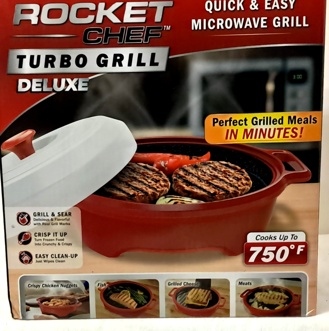 ROCKET CHEF TURBO GRILL DELUXE NIB