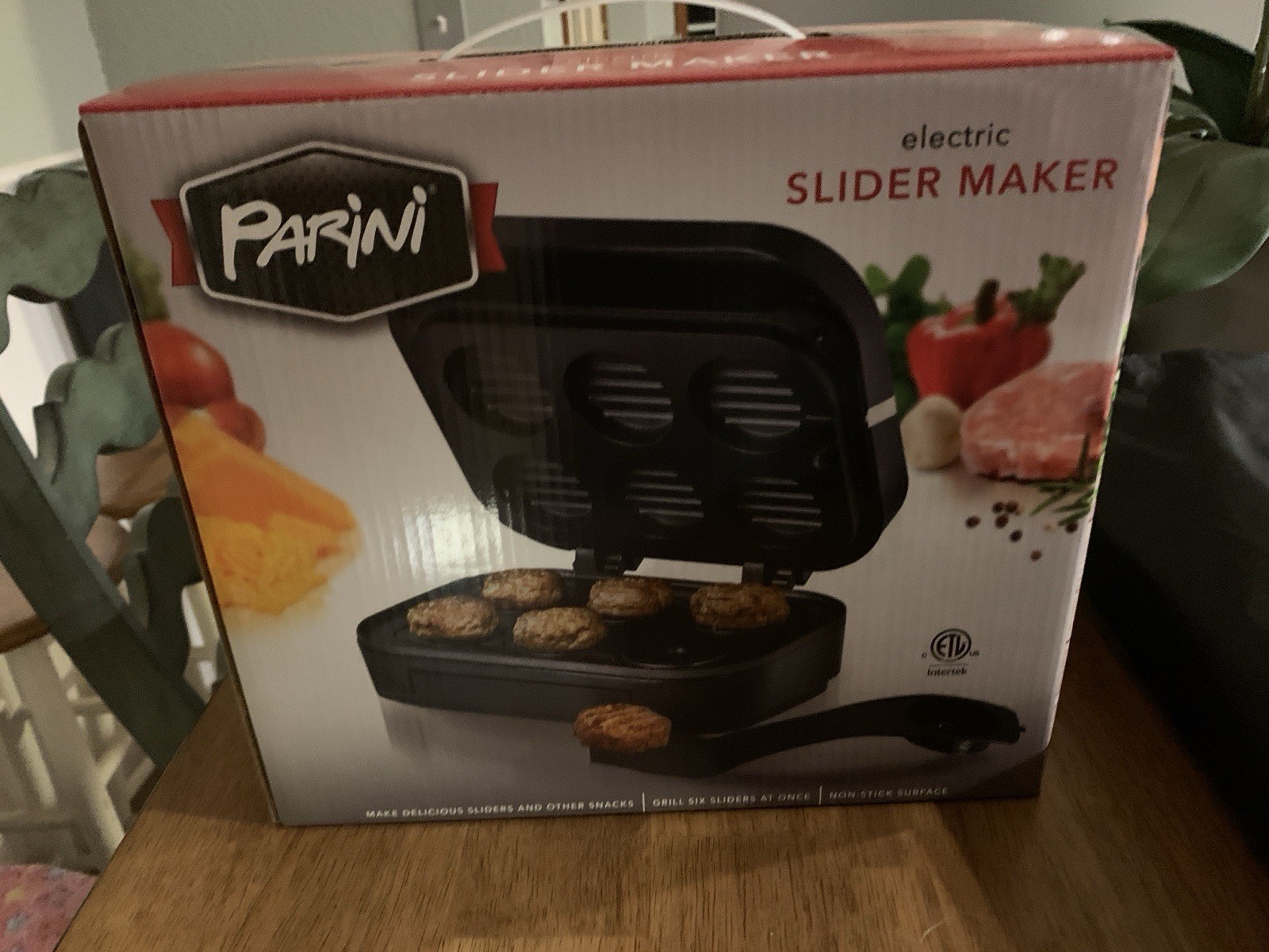 Parini Electric Slider Maker Non Stick Surface Grills 6 Sliders Factory Sealed