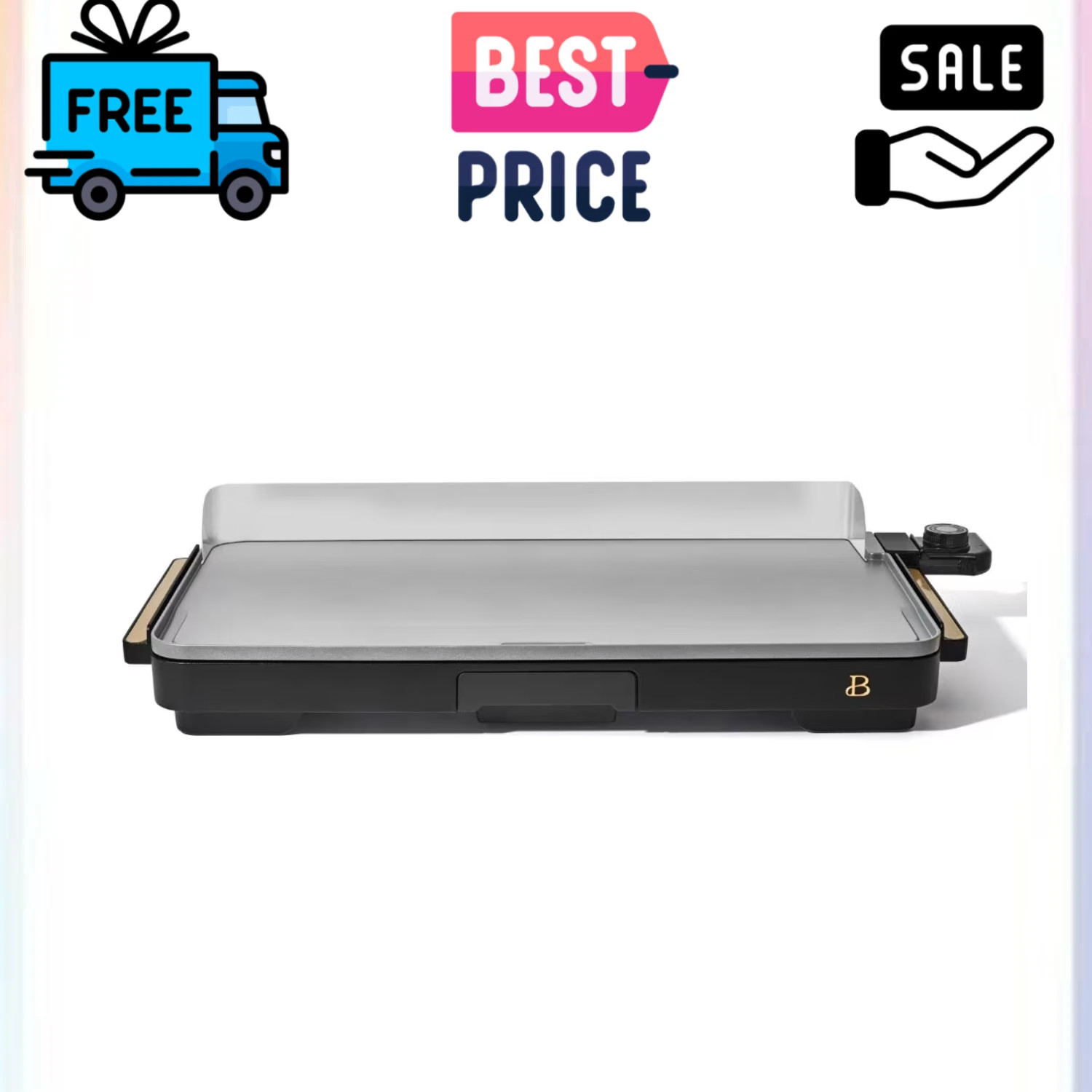 Beautiful Griddle 12×22 with backsplash White Icing by Drew Barrymore