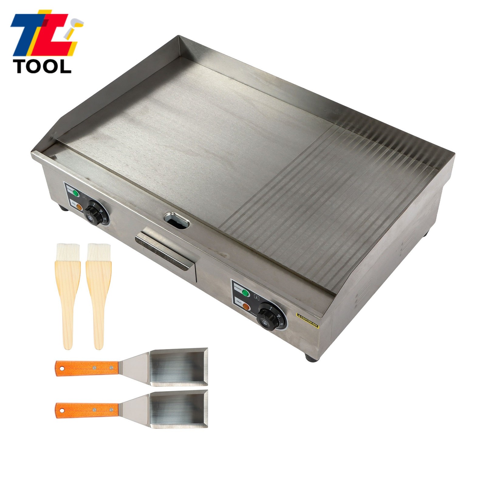 30″ Countertop Flat Top Grill Electric 3000W Heavy Duty Griddle 122℉ to 572℉