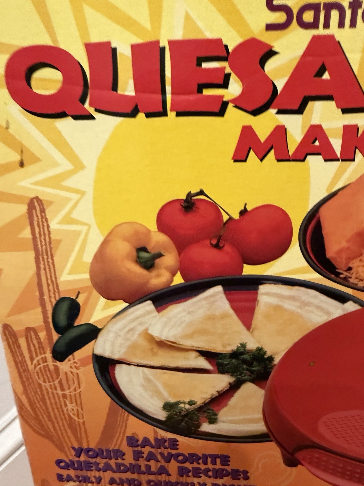 Salton Santa Fe Quesadilla Maker QM2SFR Red 12 inch New Open Box