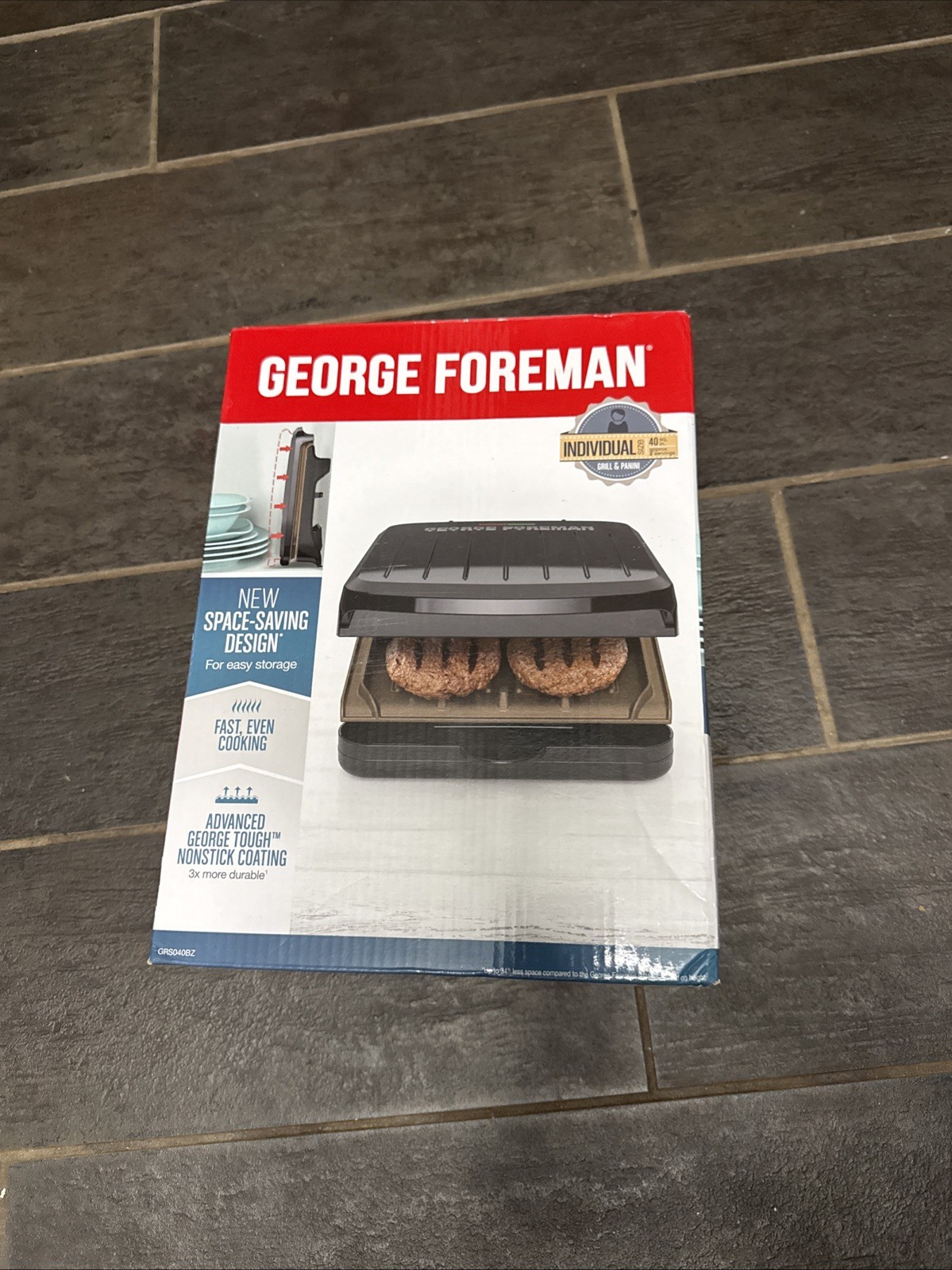 George Foreman Electric Indoor Grill Panini GRS040BZ