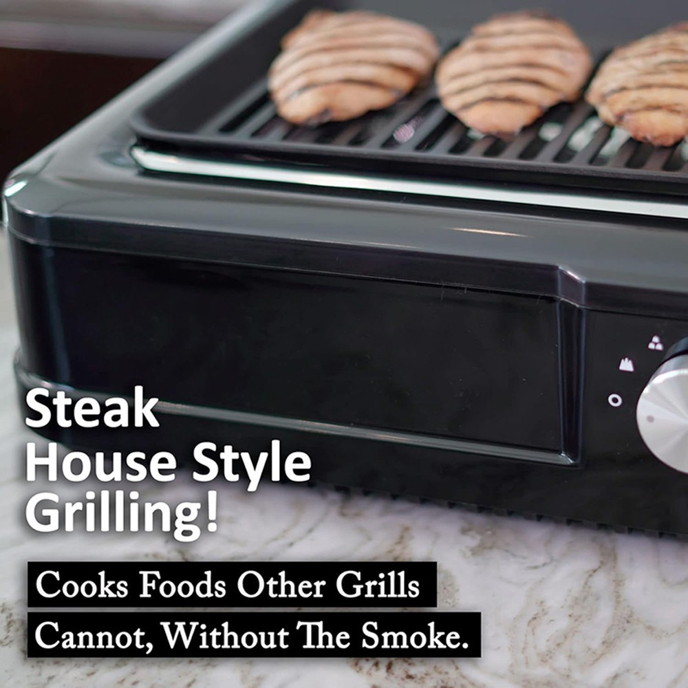 1660W Electric Barbecue Grill Hot Plate Smokeless Indoor BBQ Griddle Table top