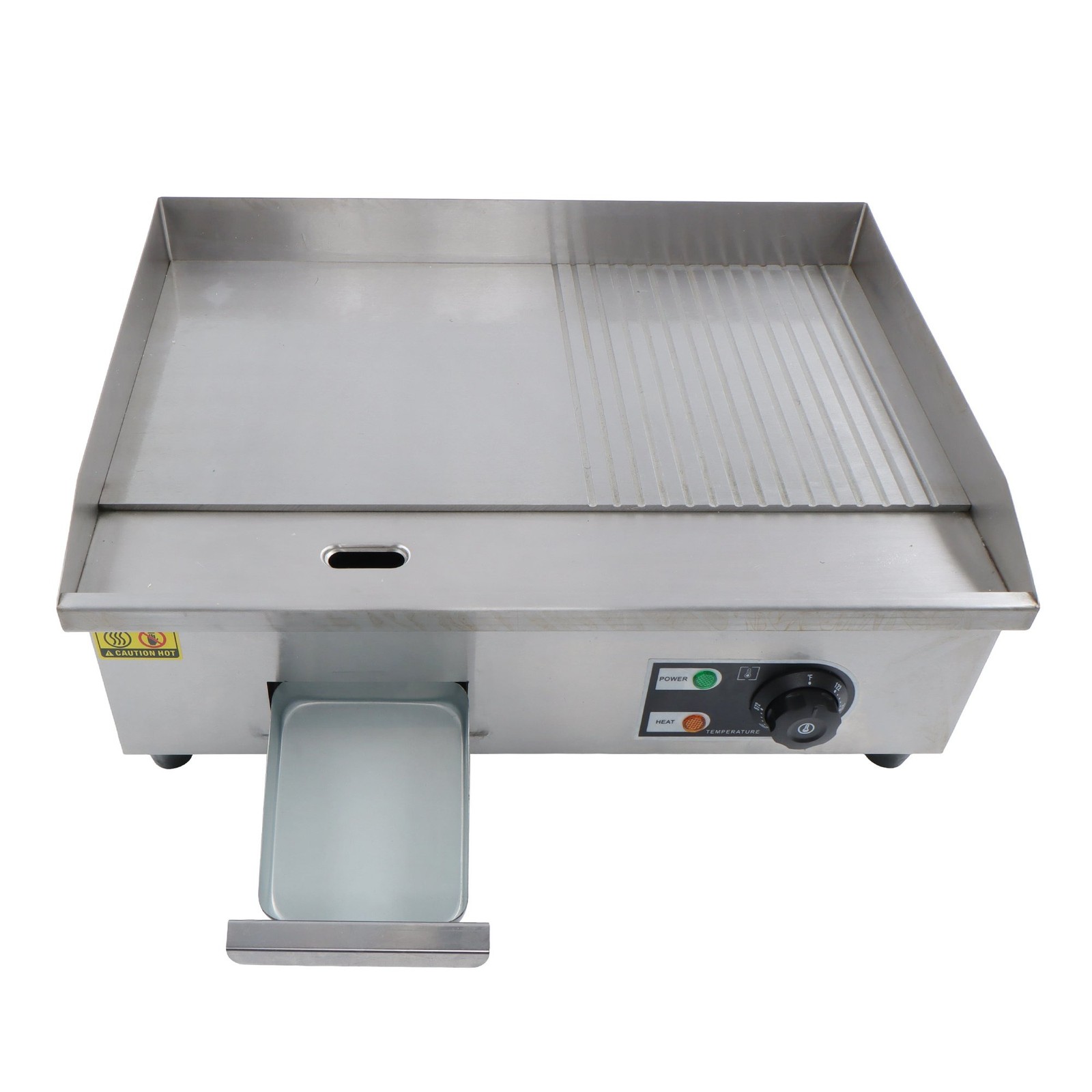 Findmall 22″ Commercial Electric Griddle 1600W Countertop Half-Flat Top Grill