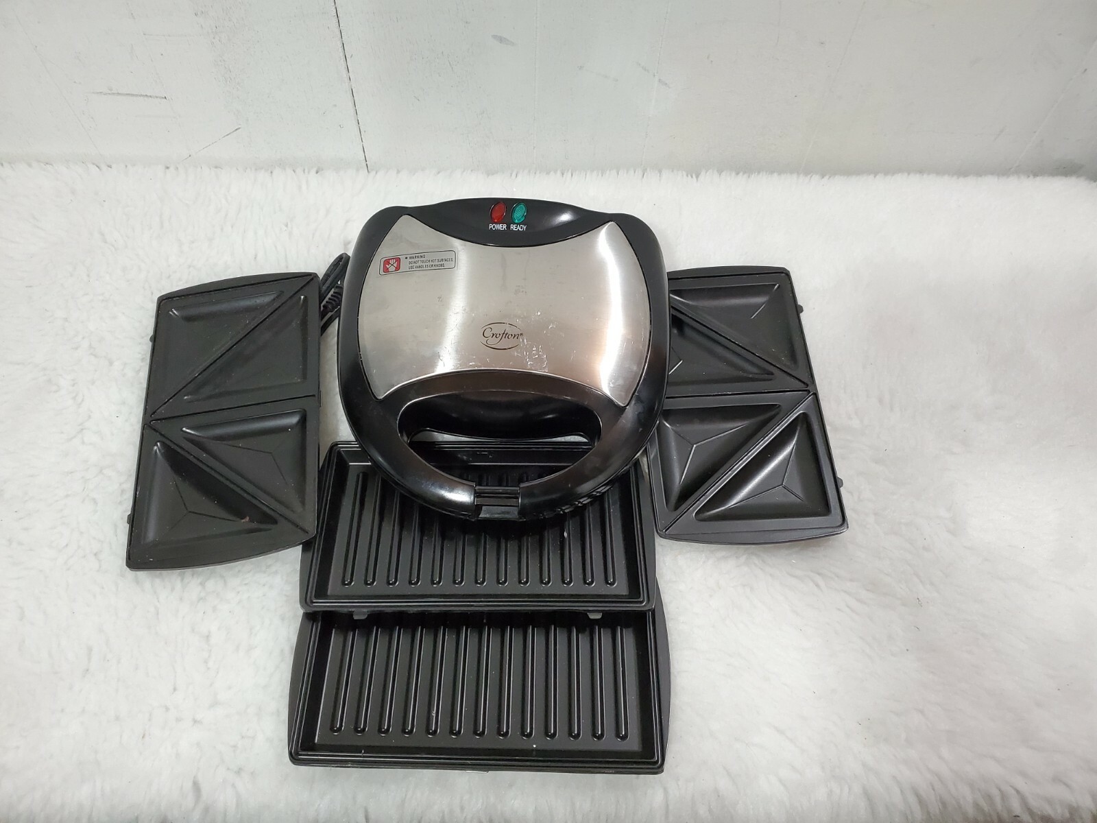 Electric Sandwich Grill Deep Non Stick Surface Dual Toast Maker French Toaster