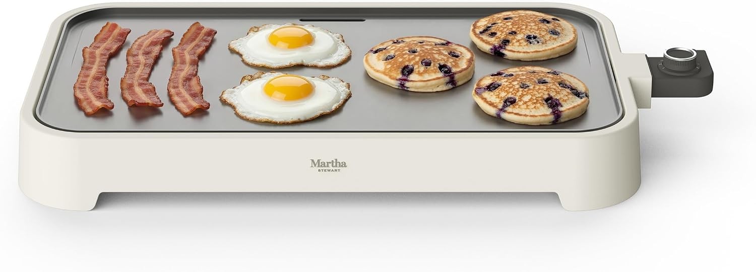 12″x 22″ XL Electric Griddle Ceramic Nonstick Flat Top PFAS-Free Nonstick Grill